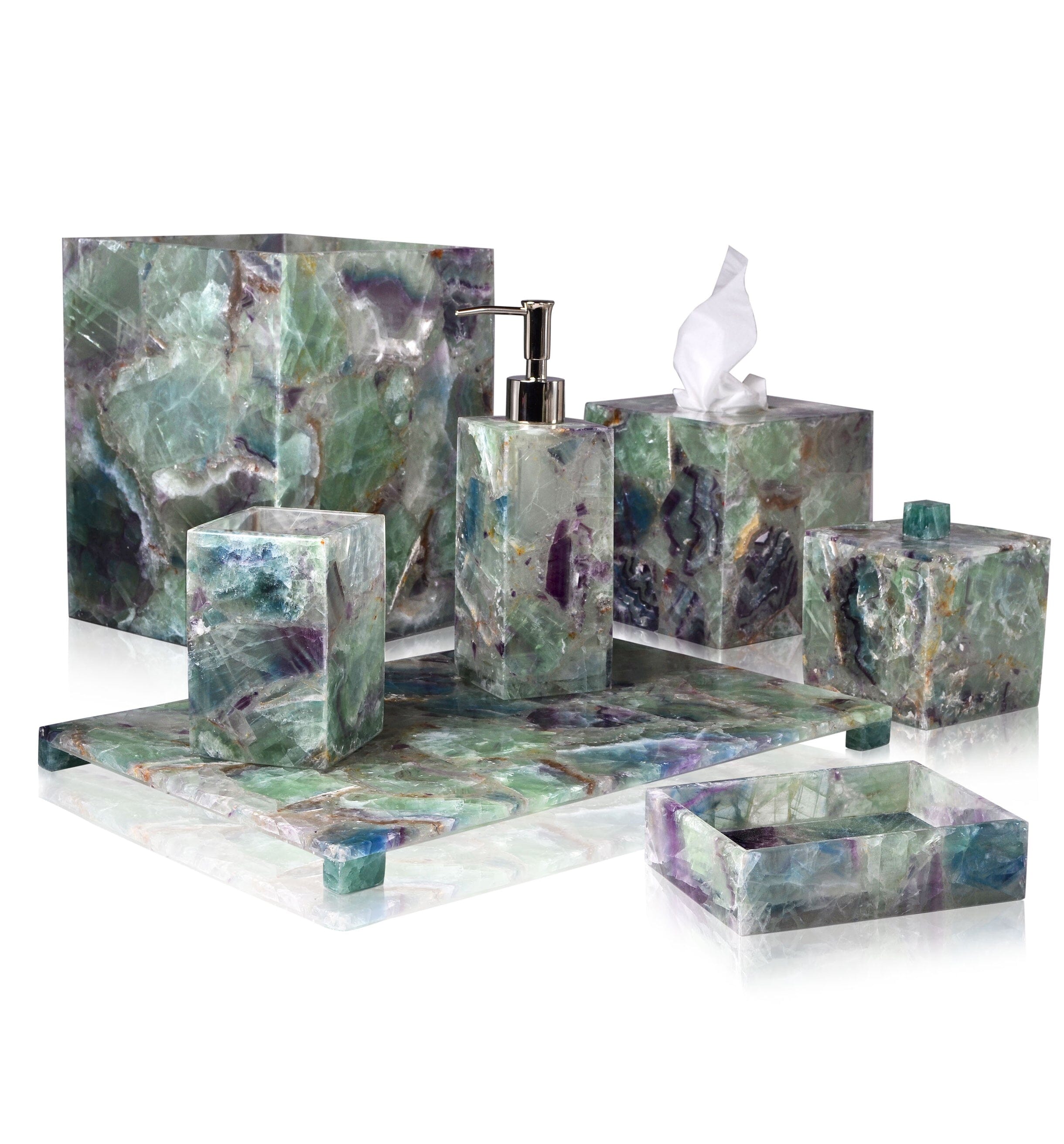 Mike + Ally Collections Gemstone Fluorite - Bathroom accessories