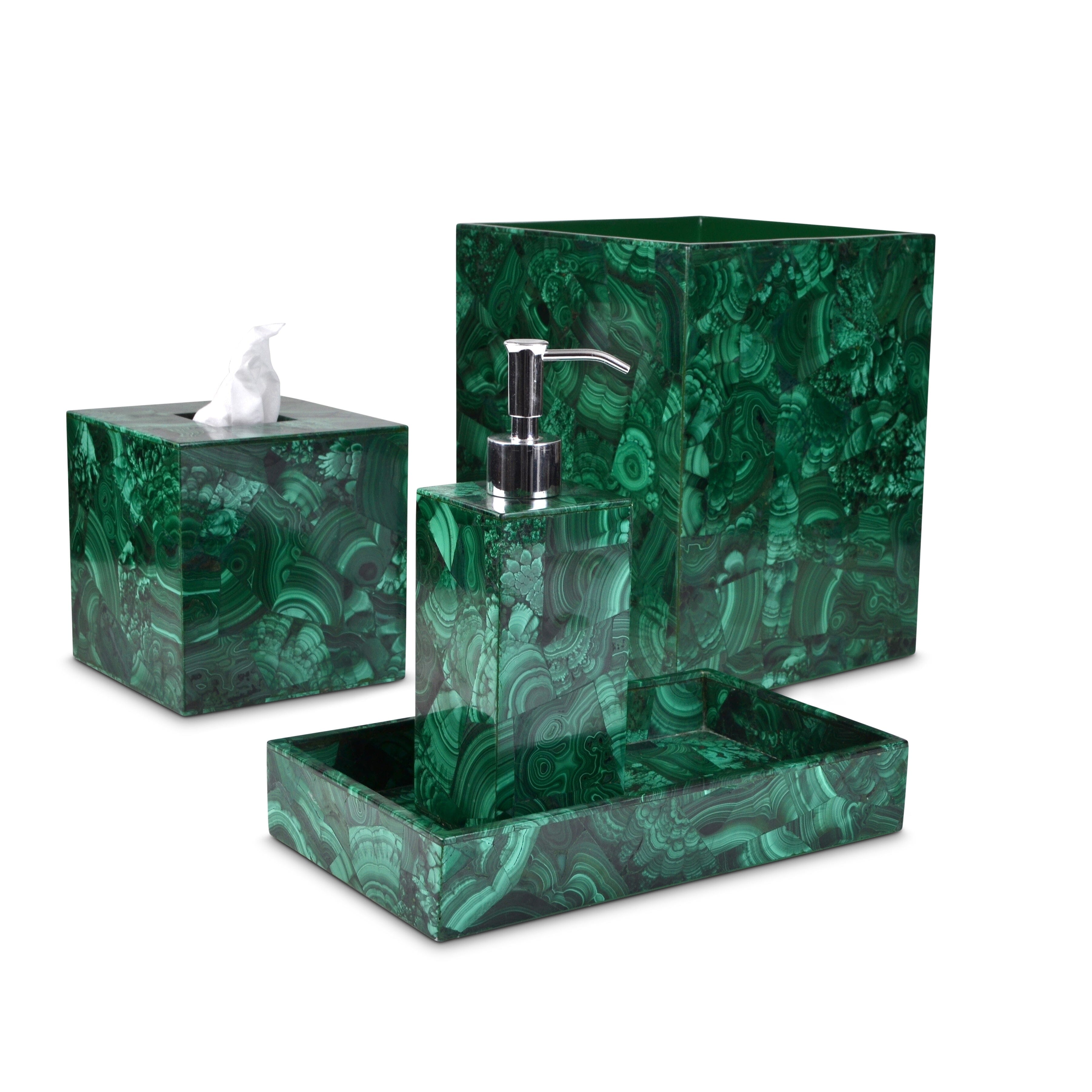 Our finest gemstone collection. Malachite is a rich green color and represents wealth and power.