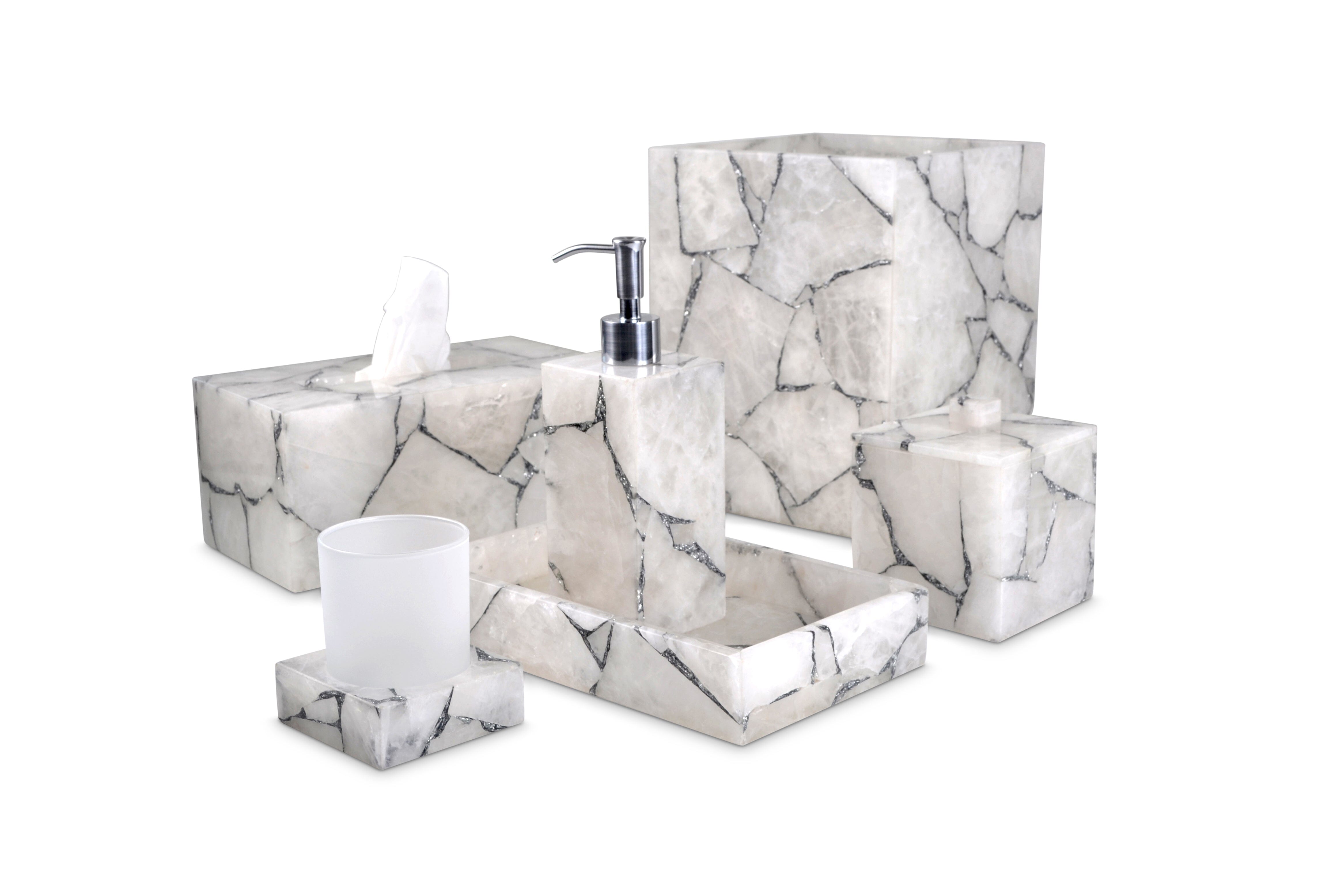 Gemstone Rock Crystal with silver foil