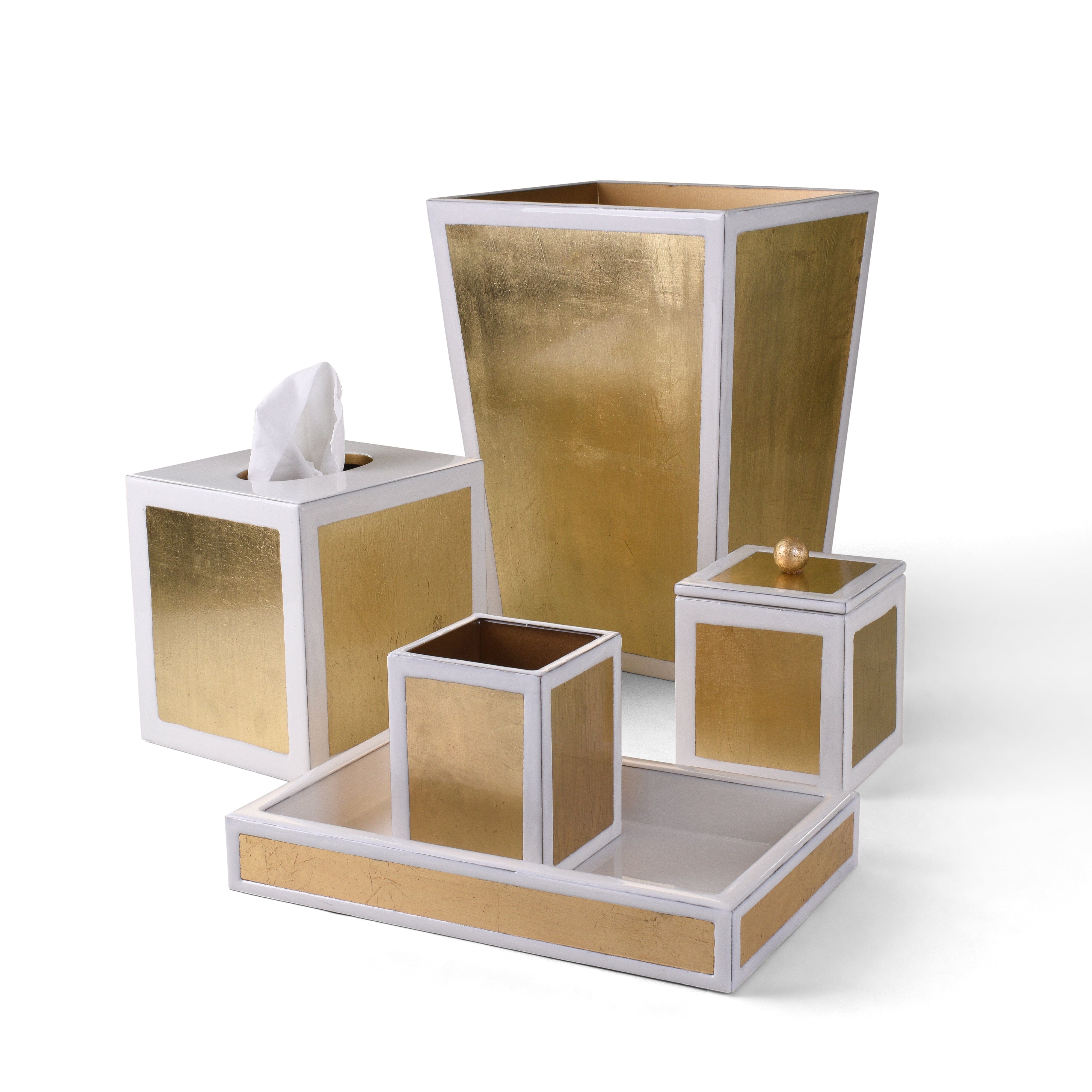Bath Set with gold leaf