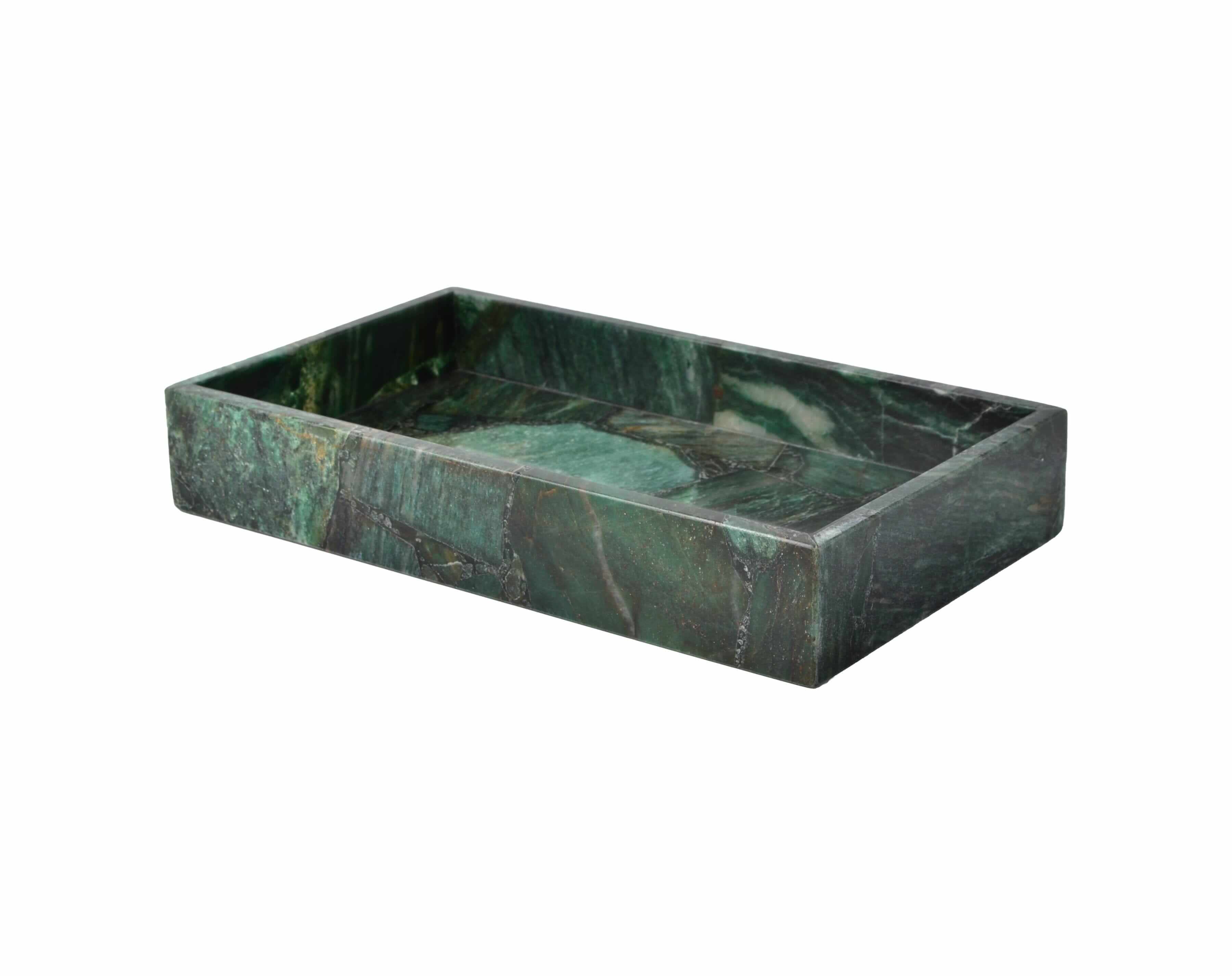 Mike + Ally TAJ GREEN AVENTURINE Flat Towel Holder - Bathroom accessories set