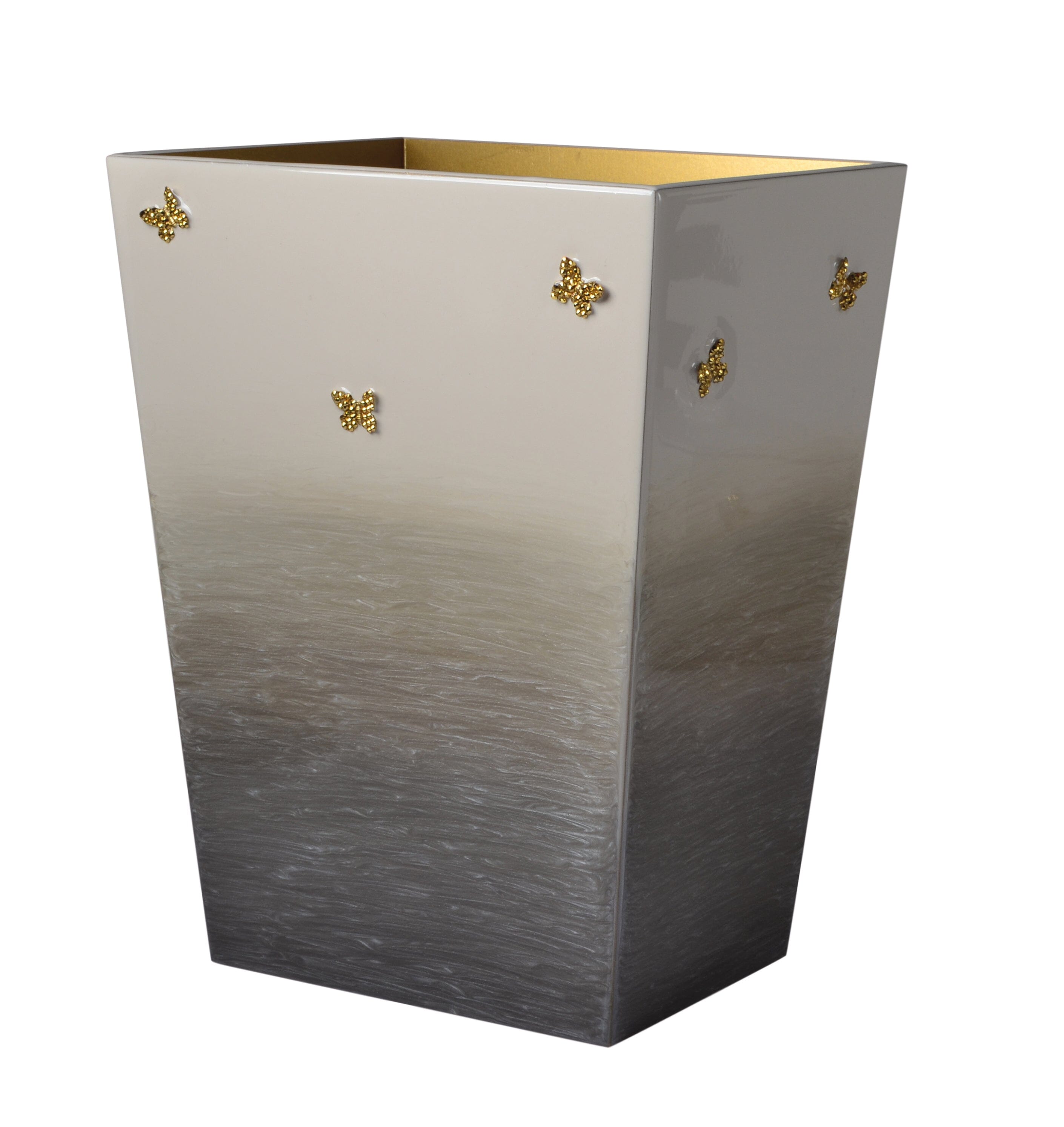 Elegant Bathroom Butterfly Wastebasket