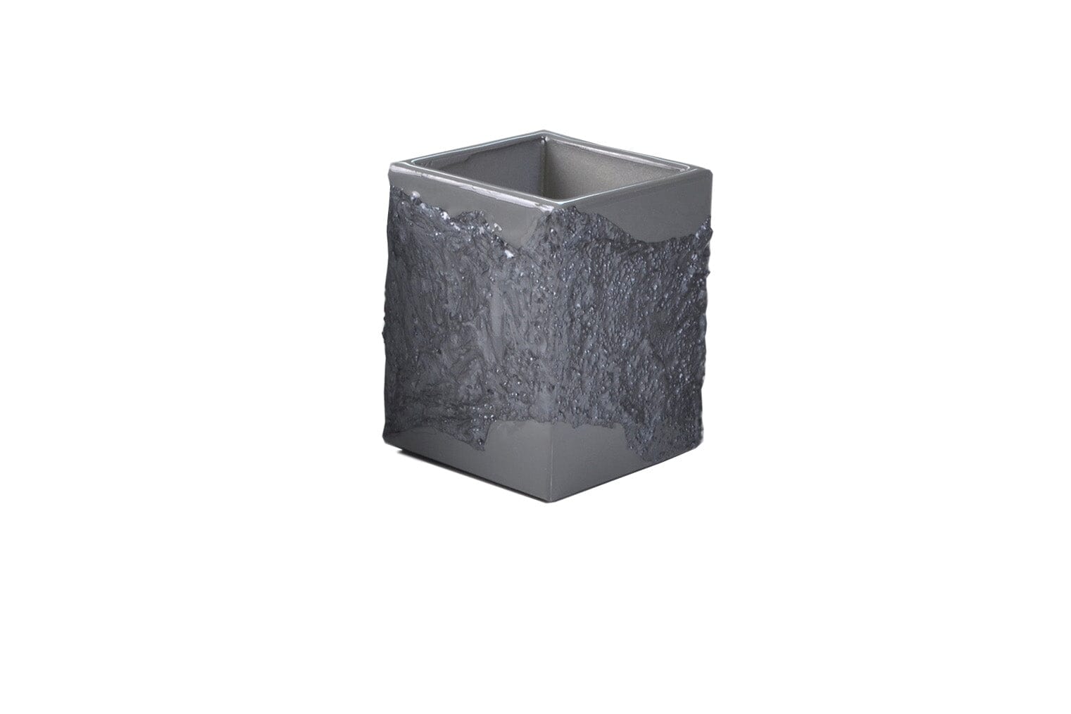 Textured enamel brush holder