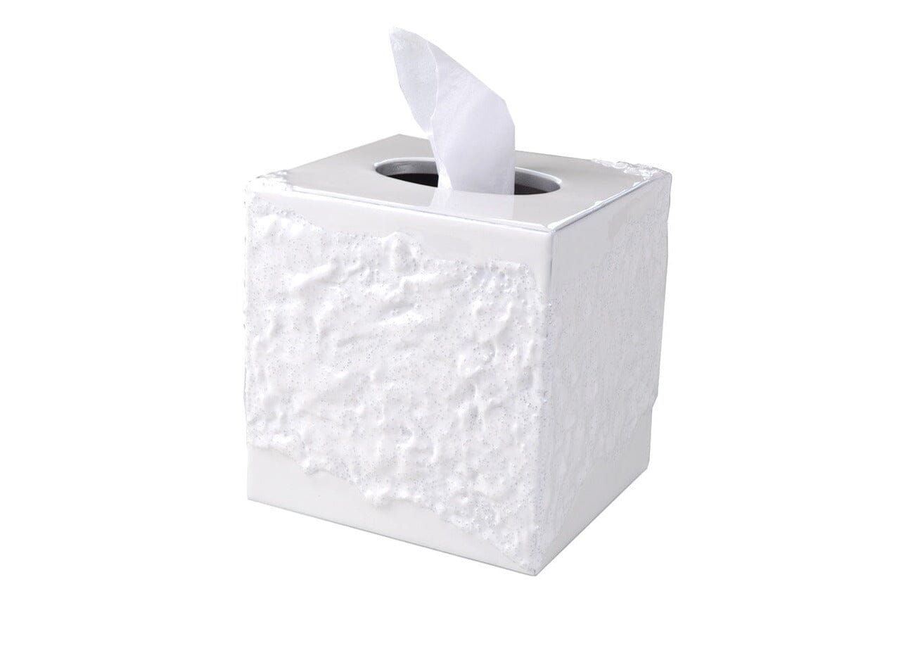 White tissue boutique finished with a smooth and rough texture