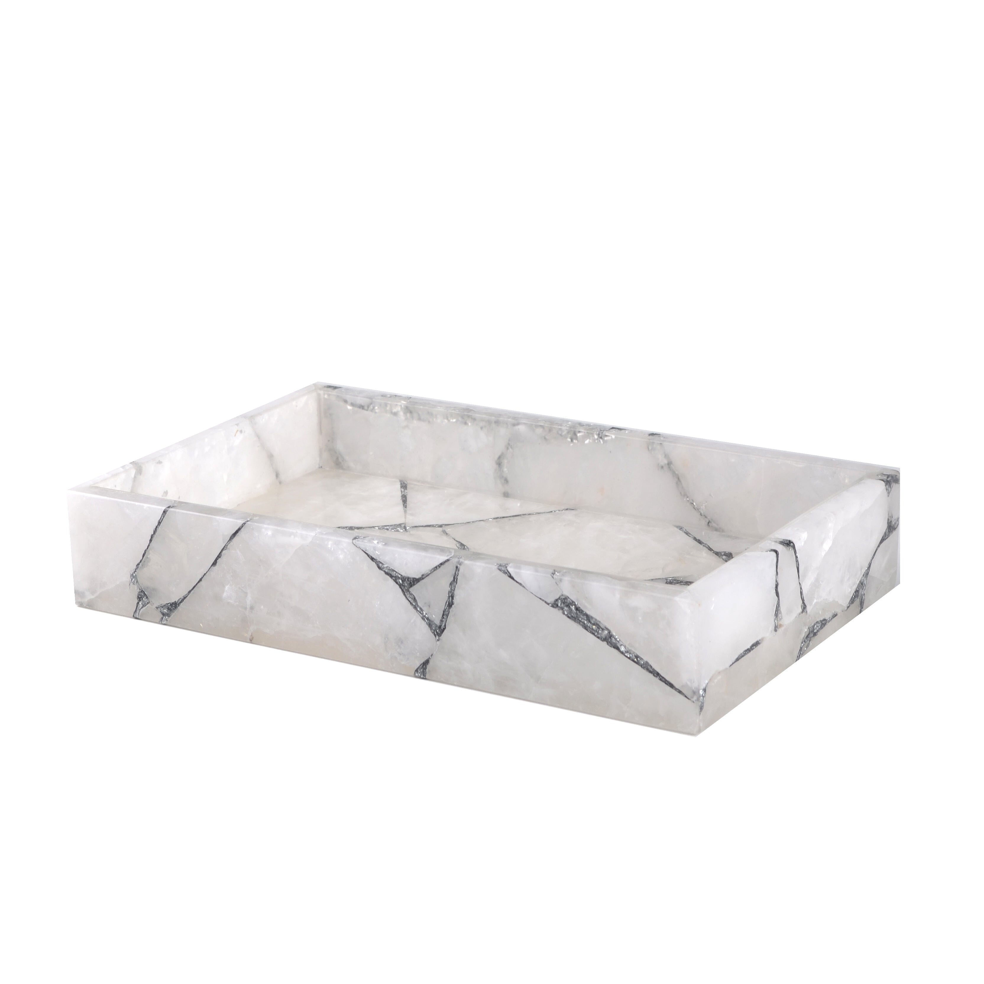 Rock Crystal with Silver foil Tray