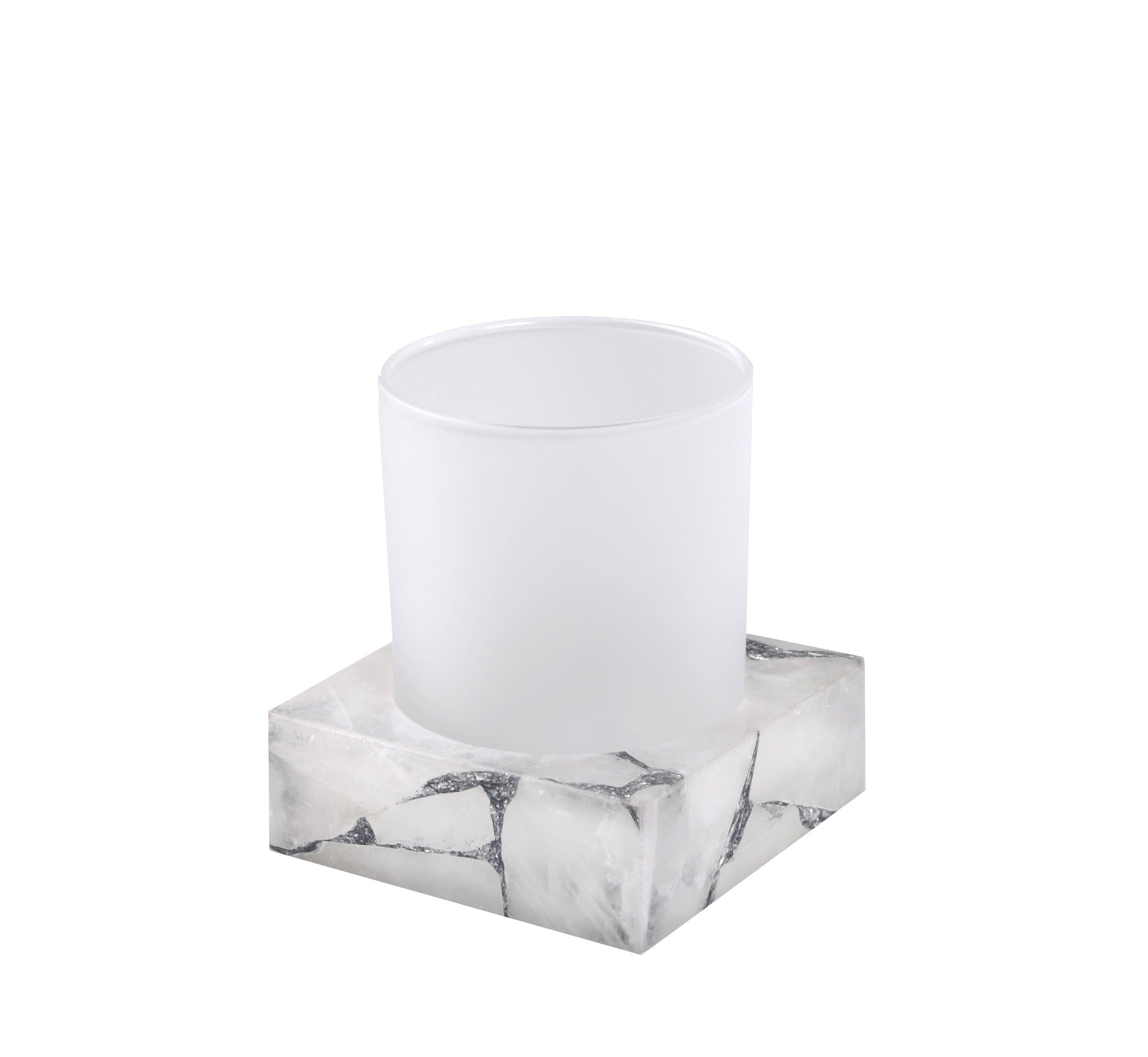 Rock Crystal with Silver foil Tumbler