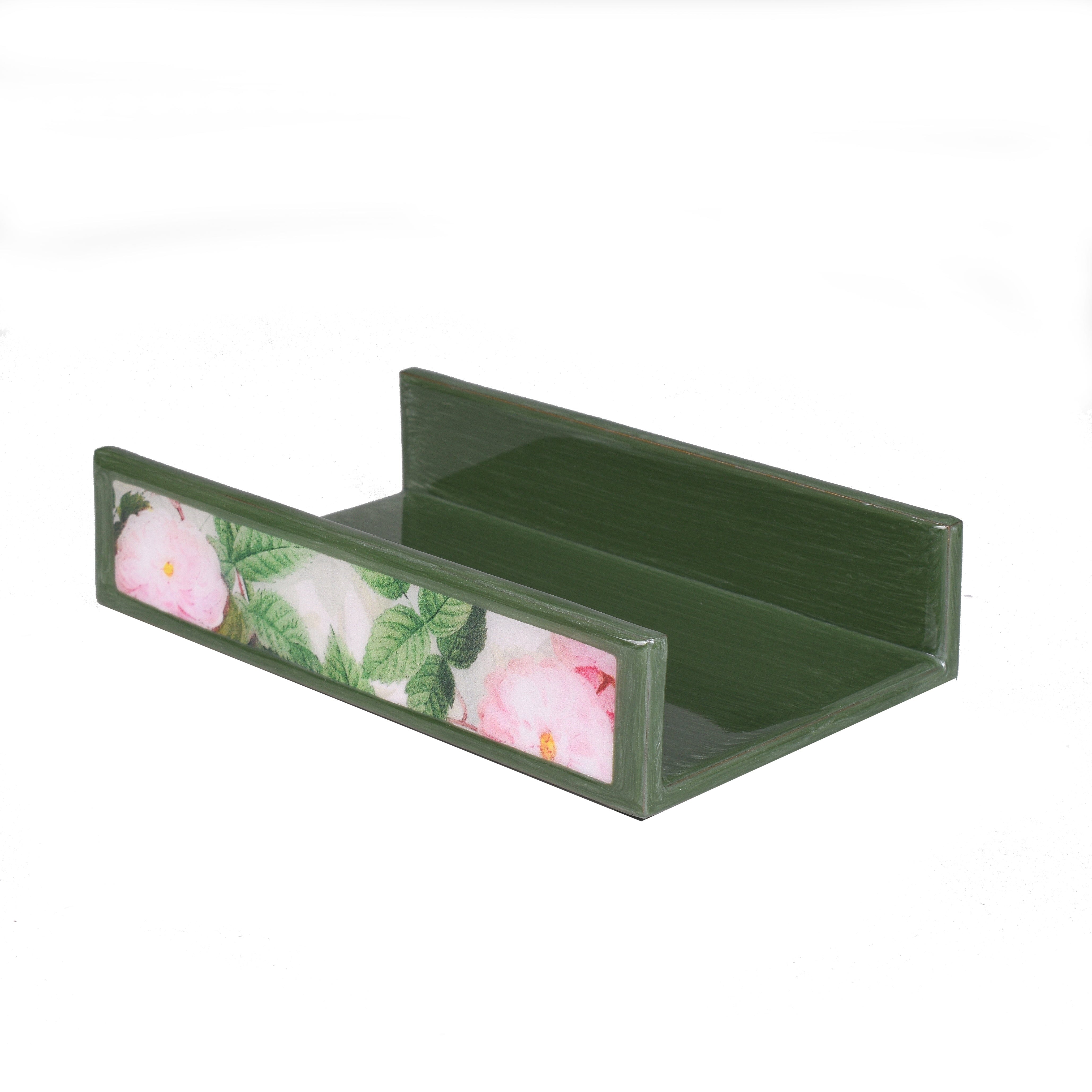 Flat Towel Holder with floral pattern