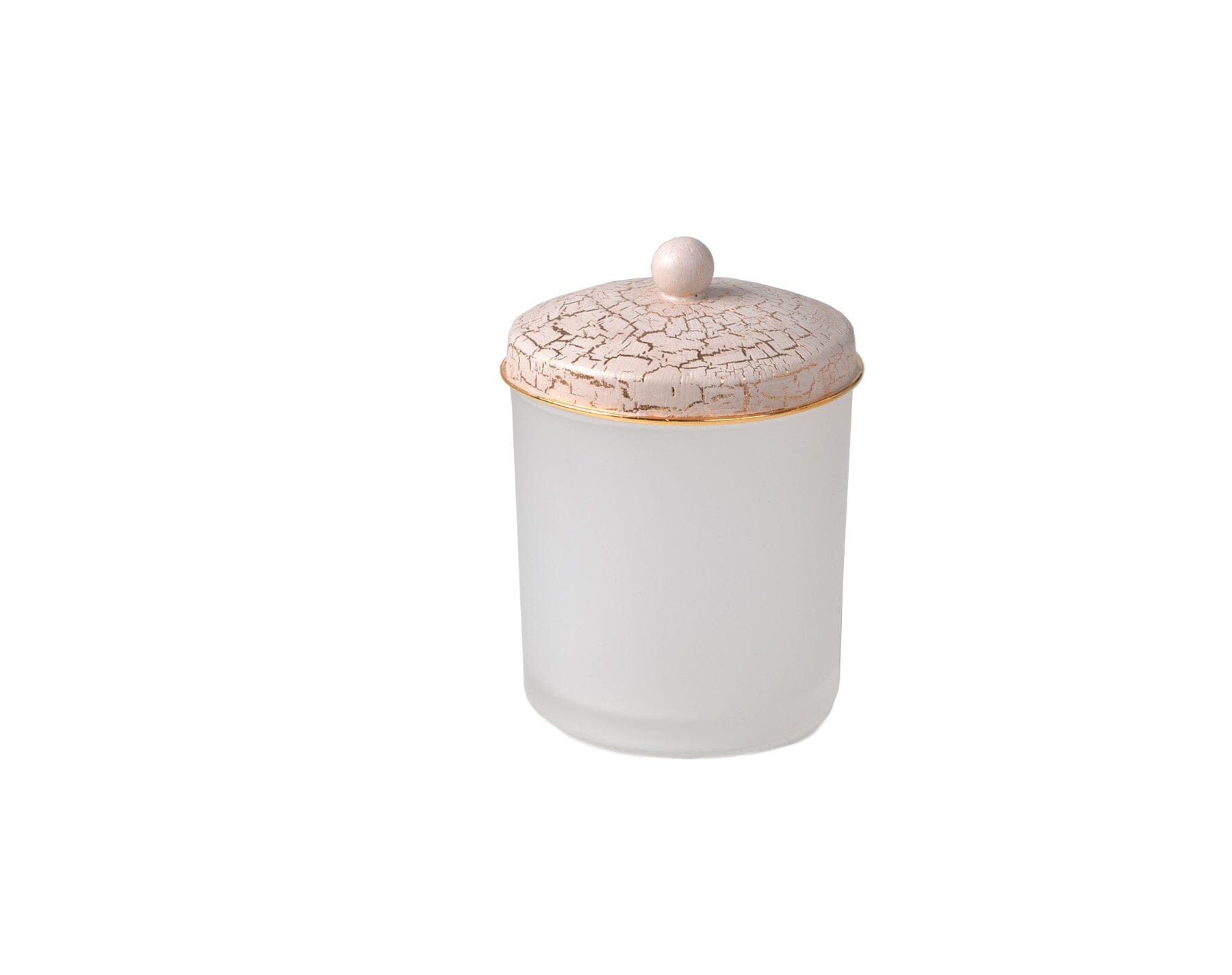 Glass cotton ball jar with distressed wood lid