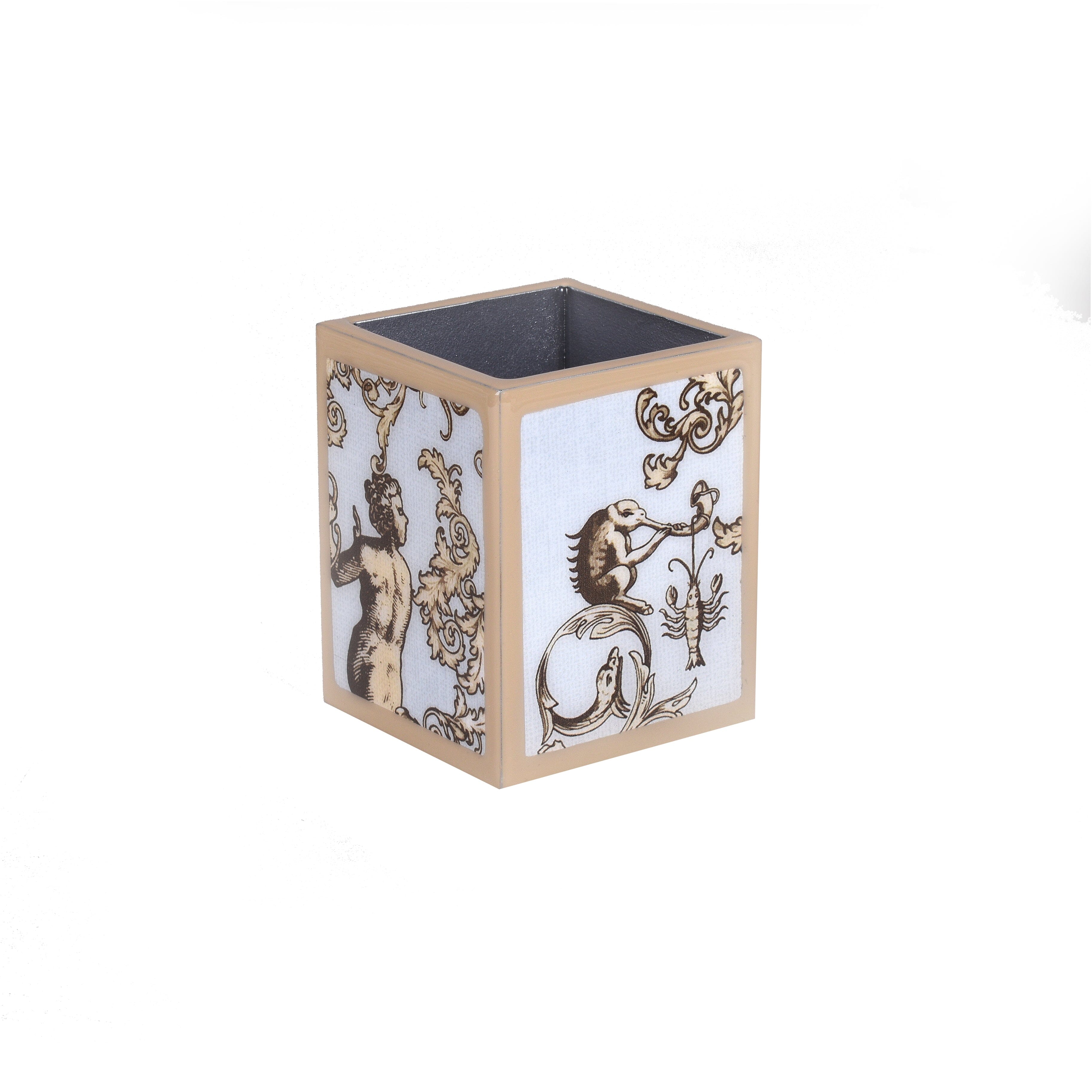 brush cup with fantastical ocean images