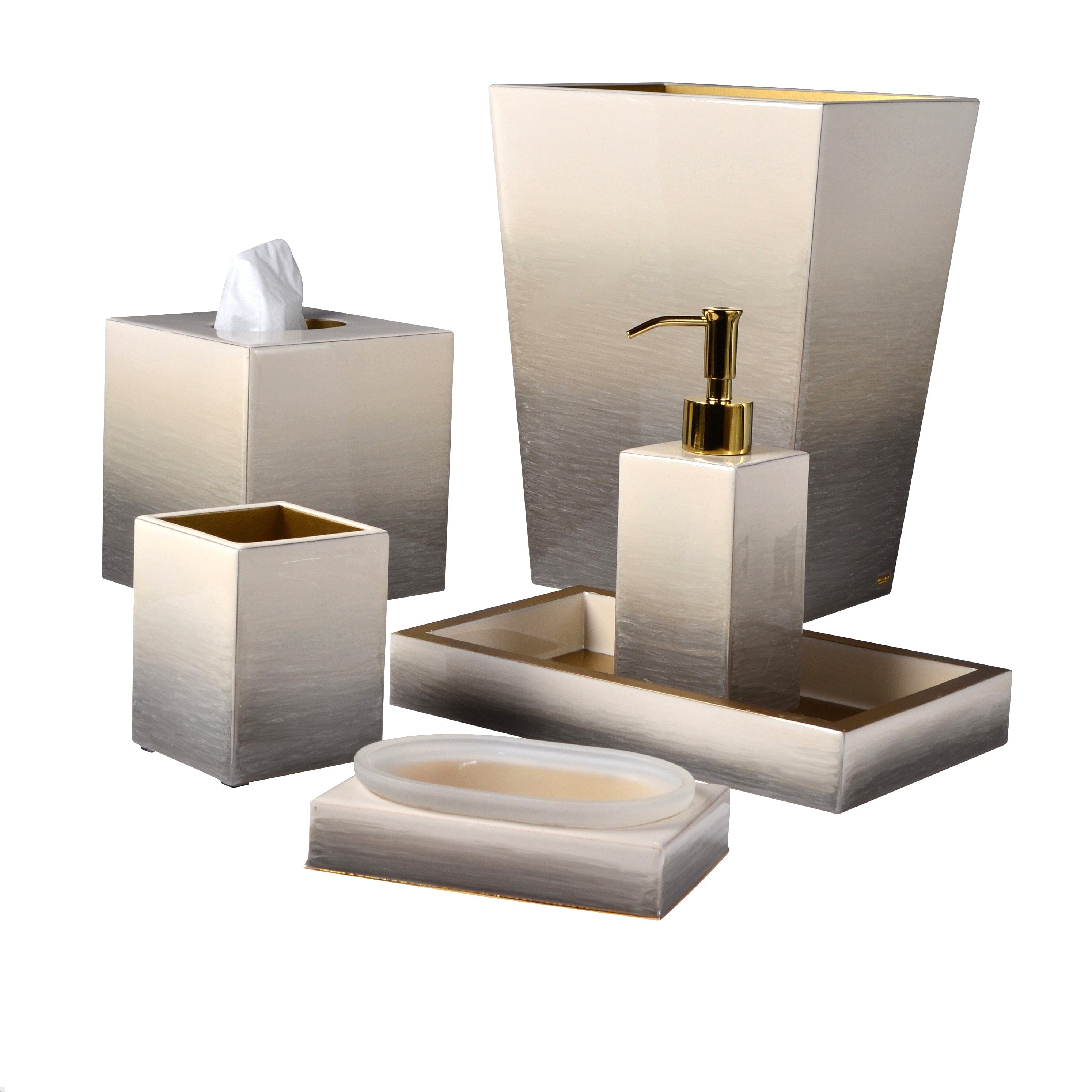 natural ombre effect on bath set