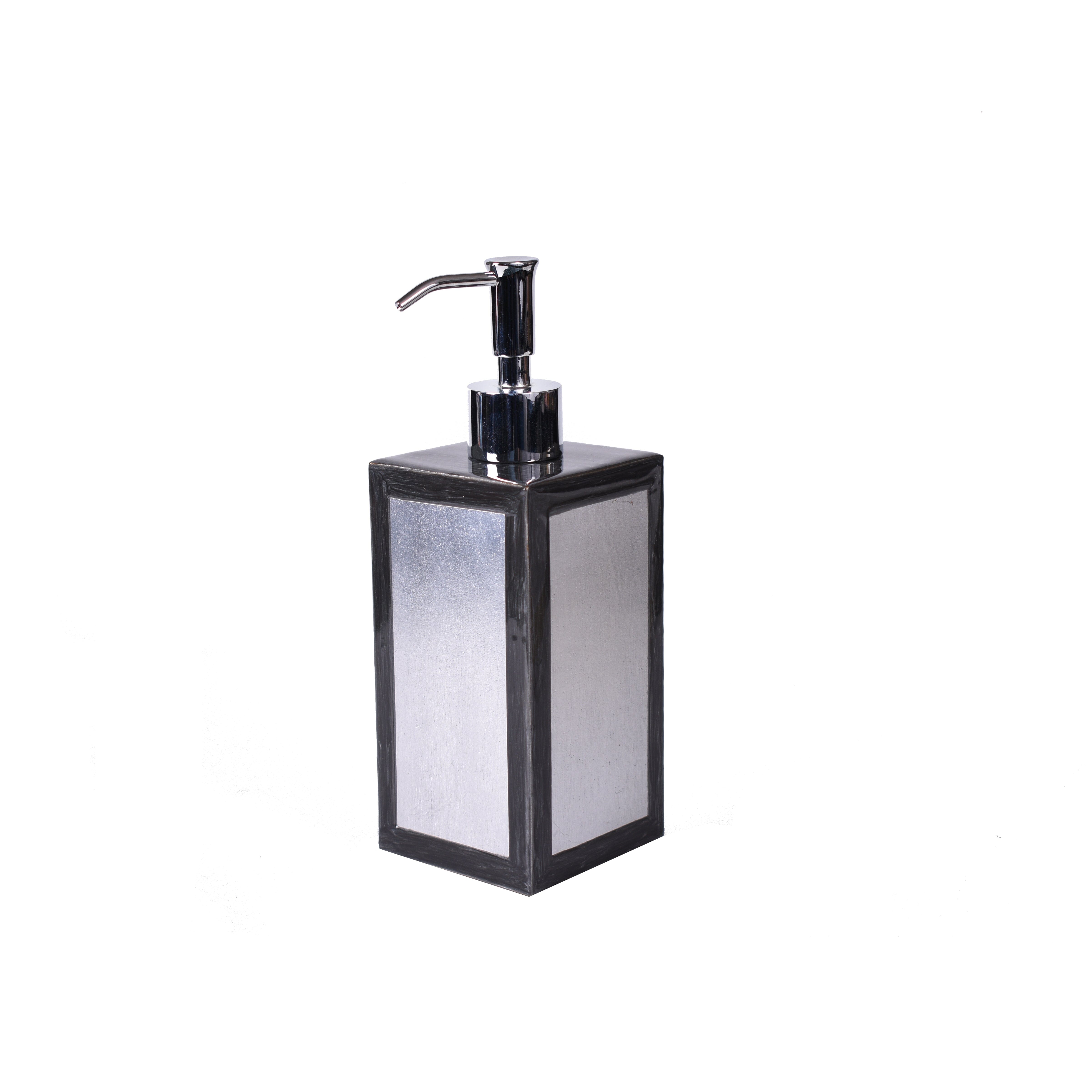 Lotion dispenser with silver foil
