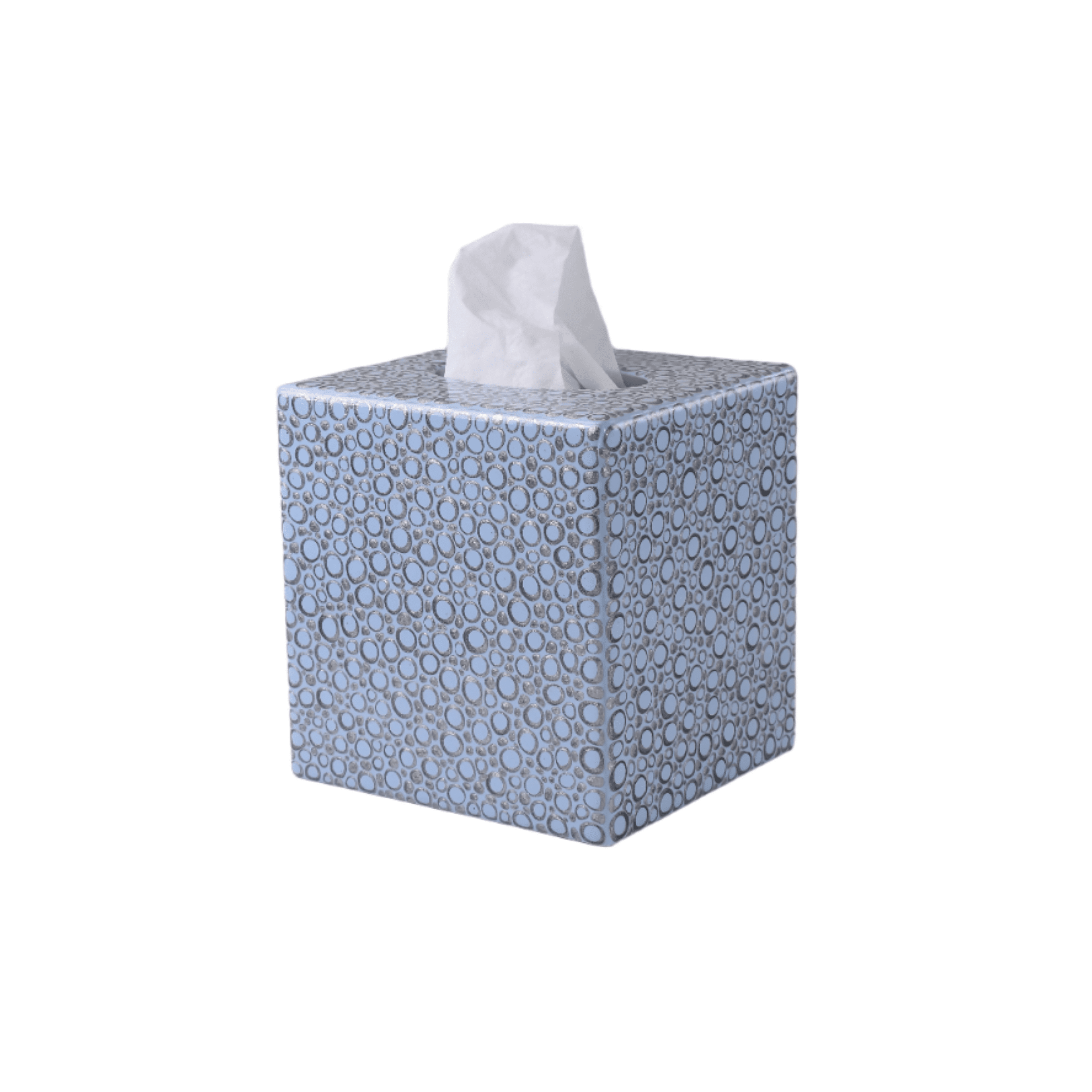 Blue tissue boutique with dot pattern