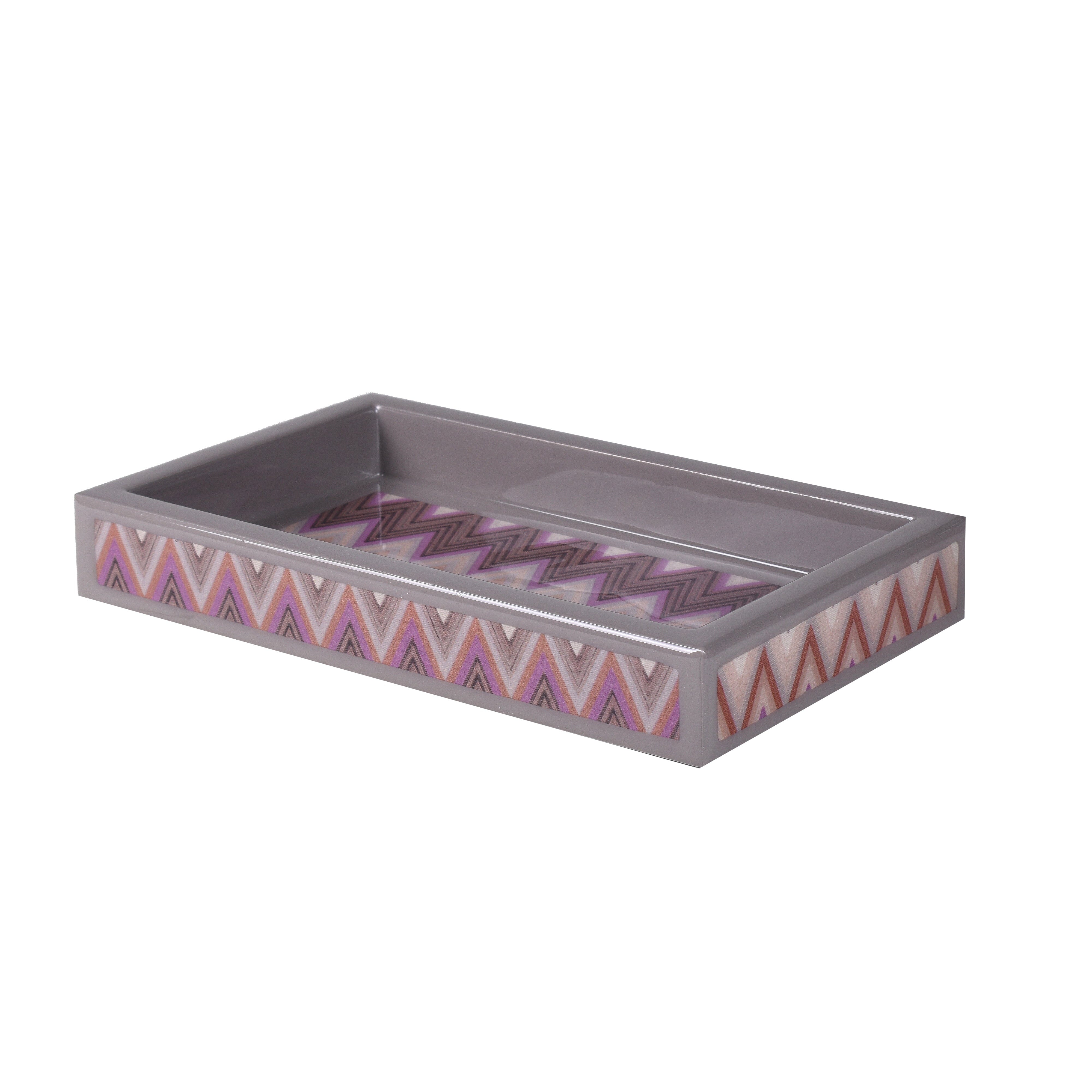 vanity tray in iconic zig zag pattern
