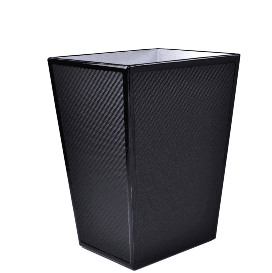 Mike + Ally Le Mans Black Wastebasket- Bathroom decor