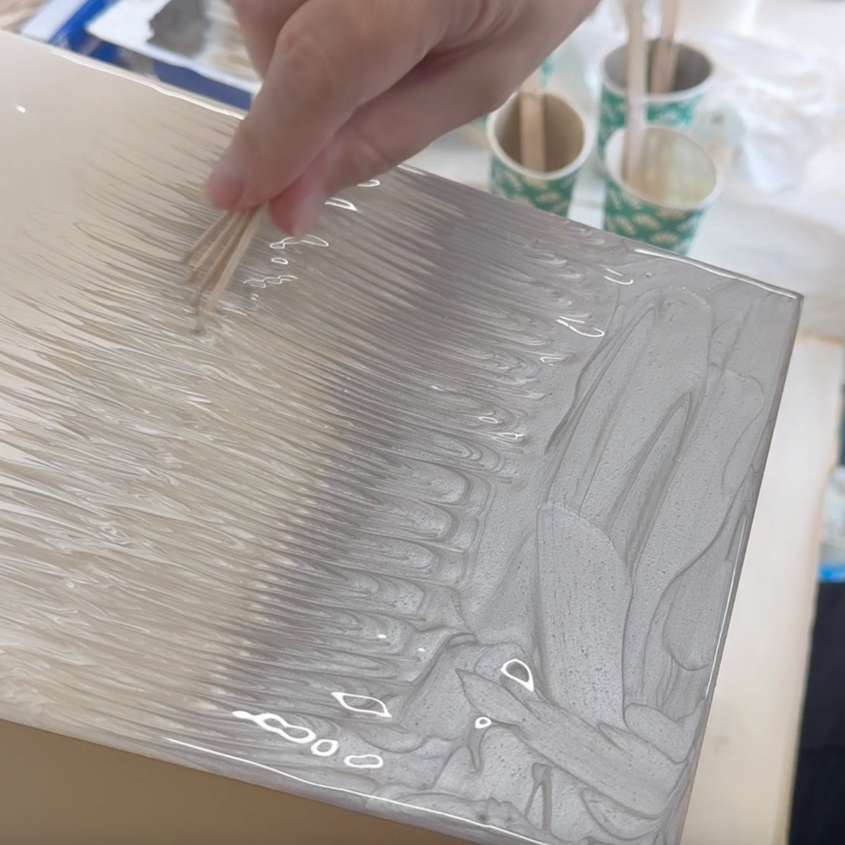 Ombre Paint Application Process