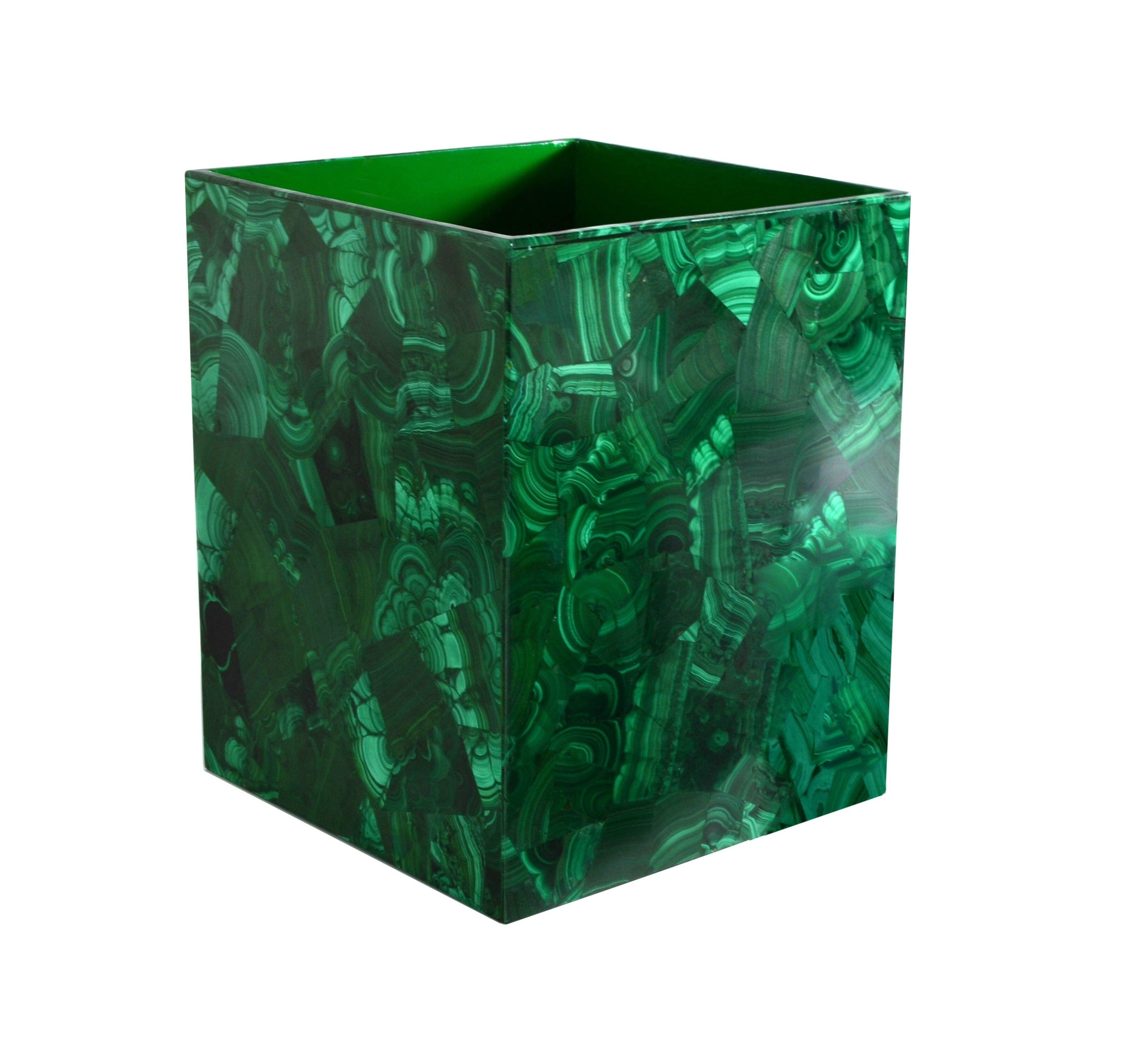 Malachite Wastebasket