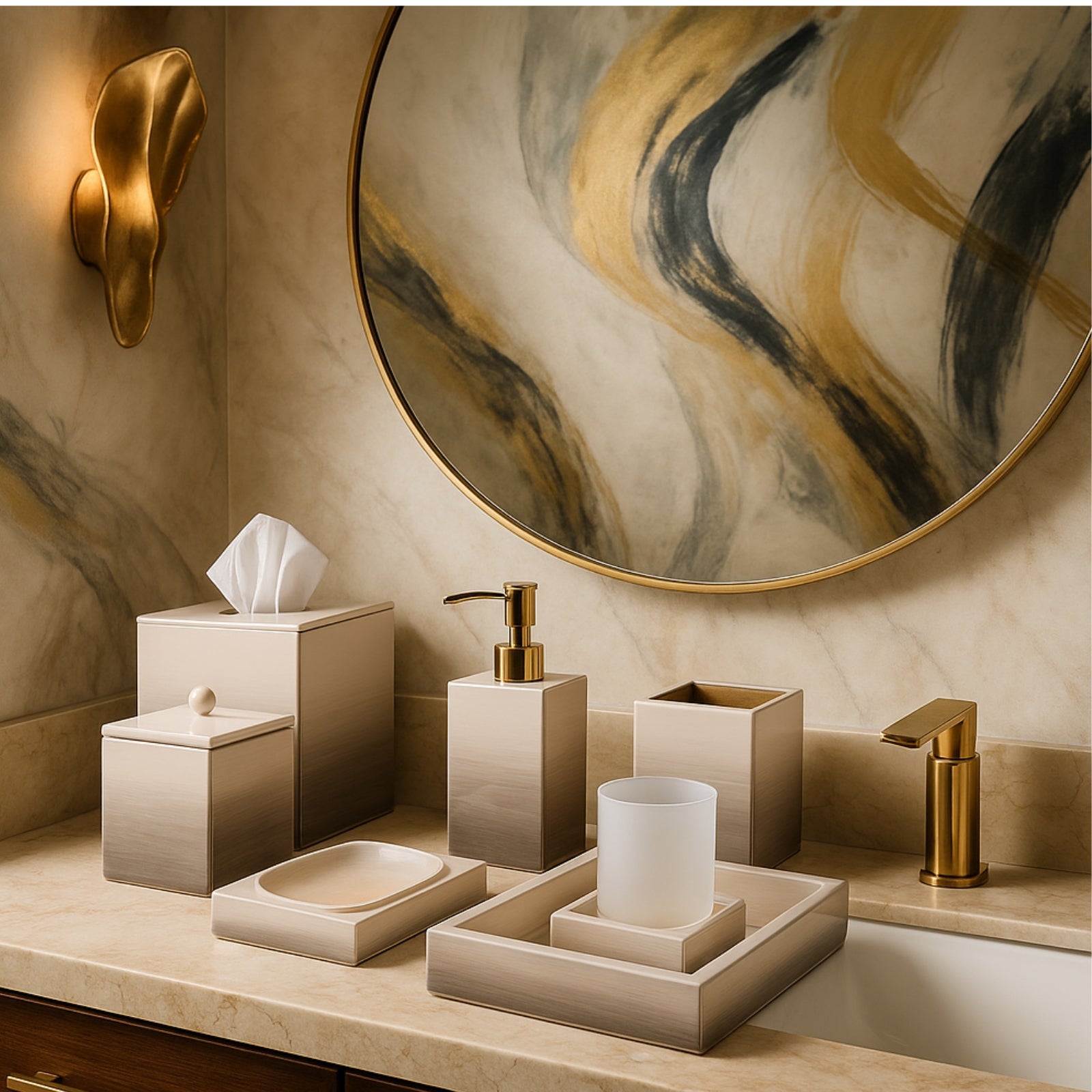 Ombre range in luxurious hotel