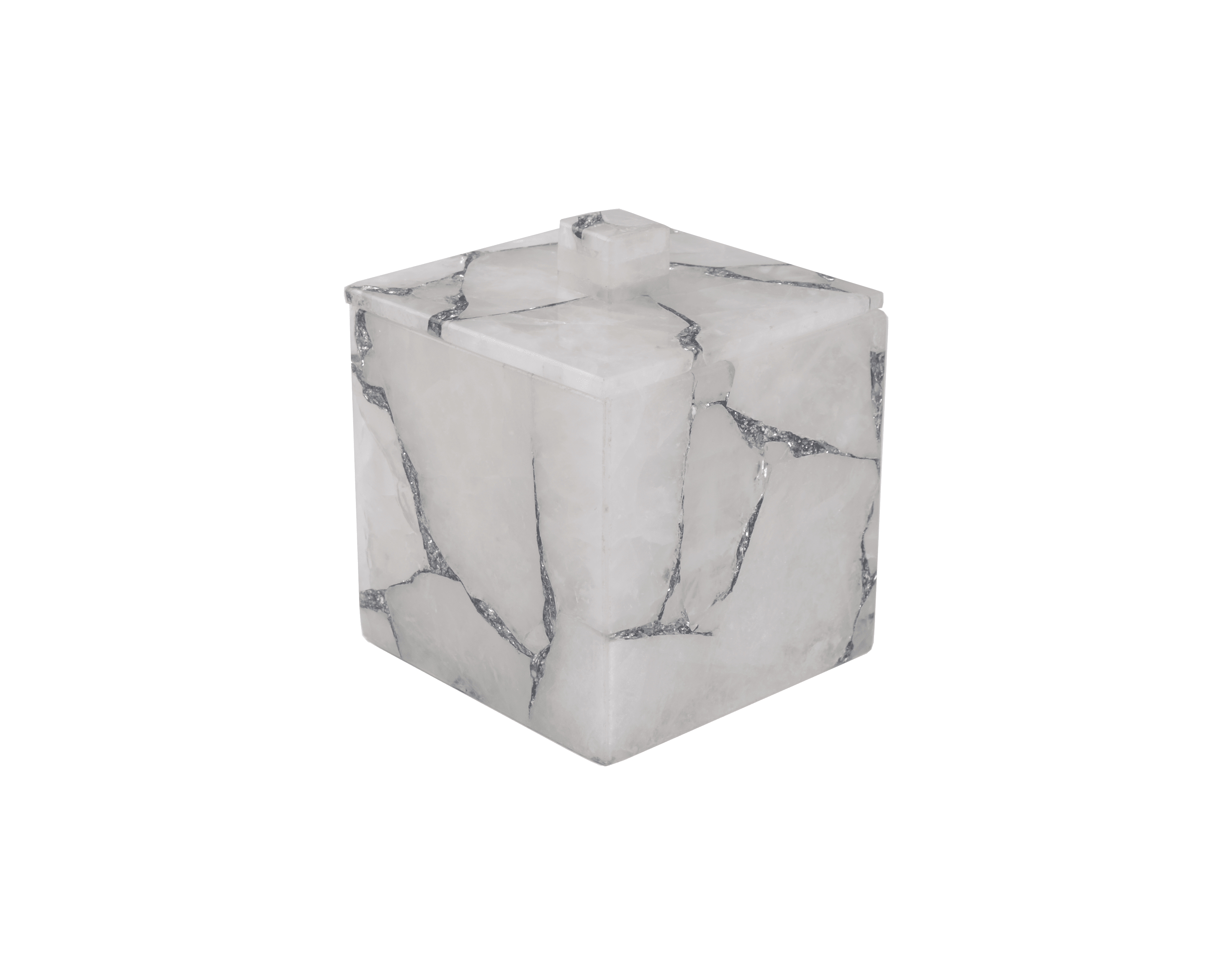 Rock Crystal with Silver foil Container