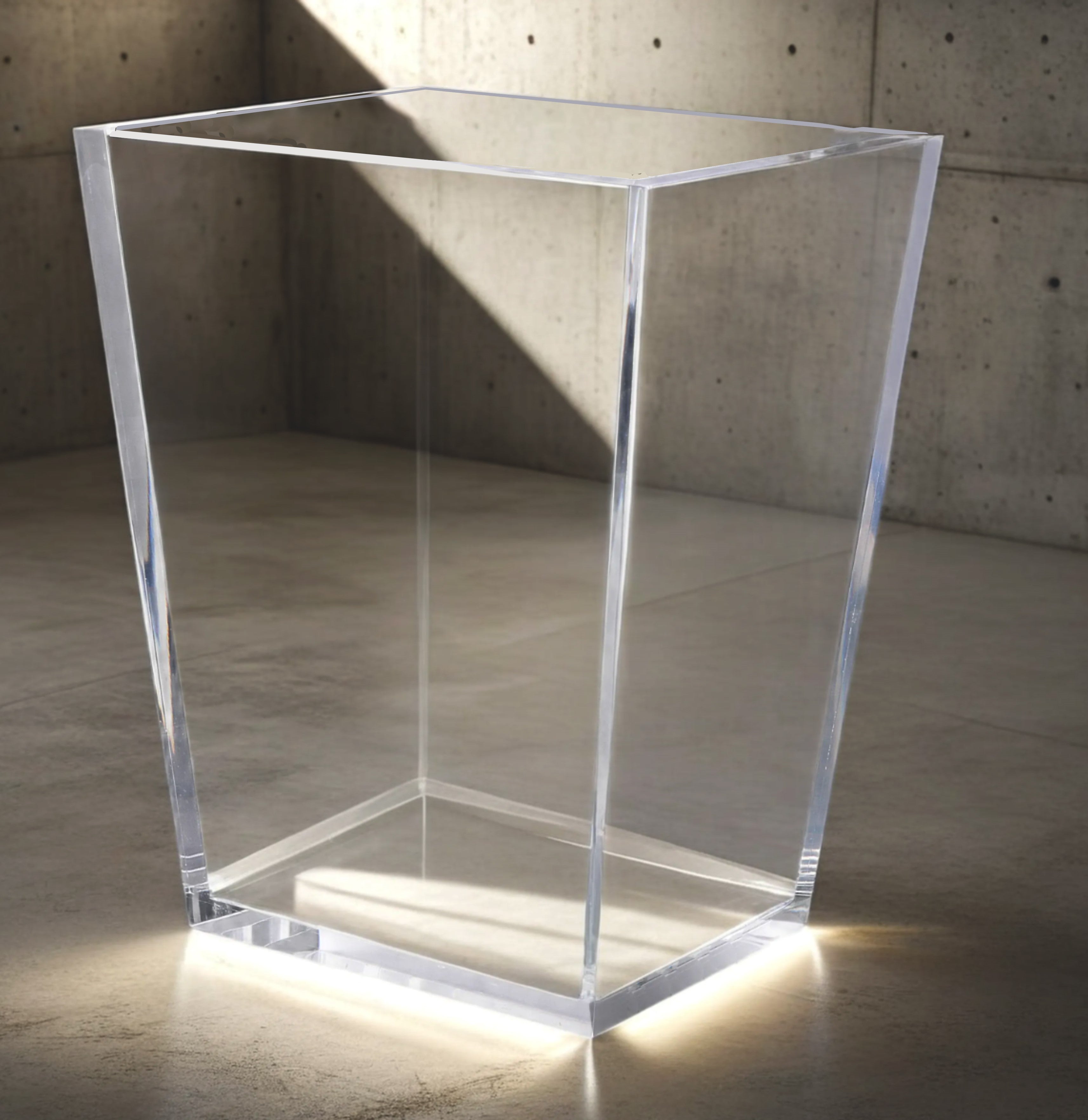 Wastebasket on the floor