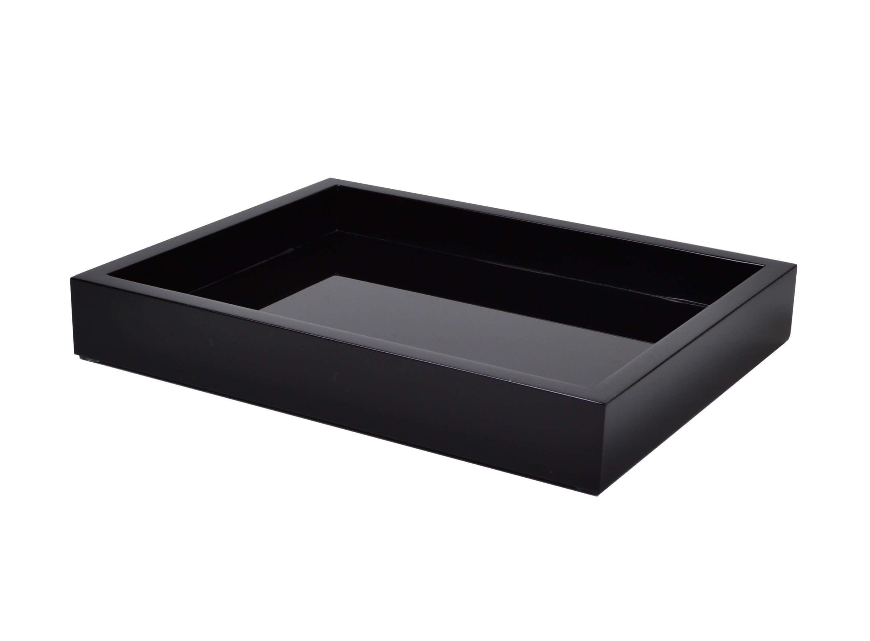 Mike + Ally Ice Black Medium Tray - black bathroom accessories