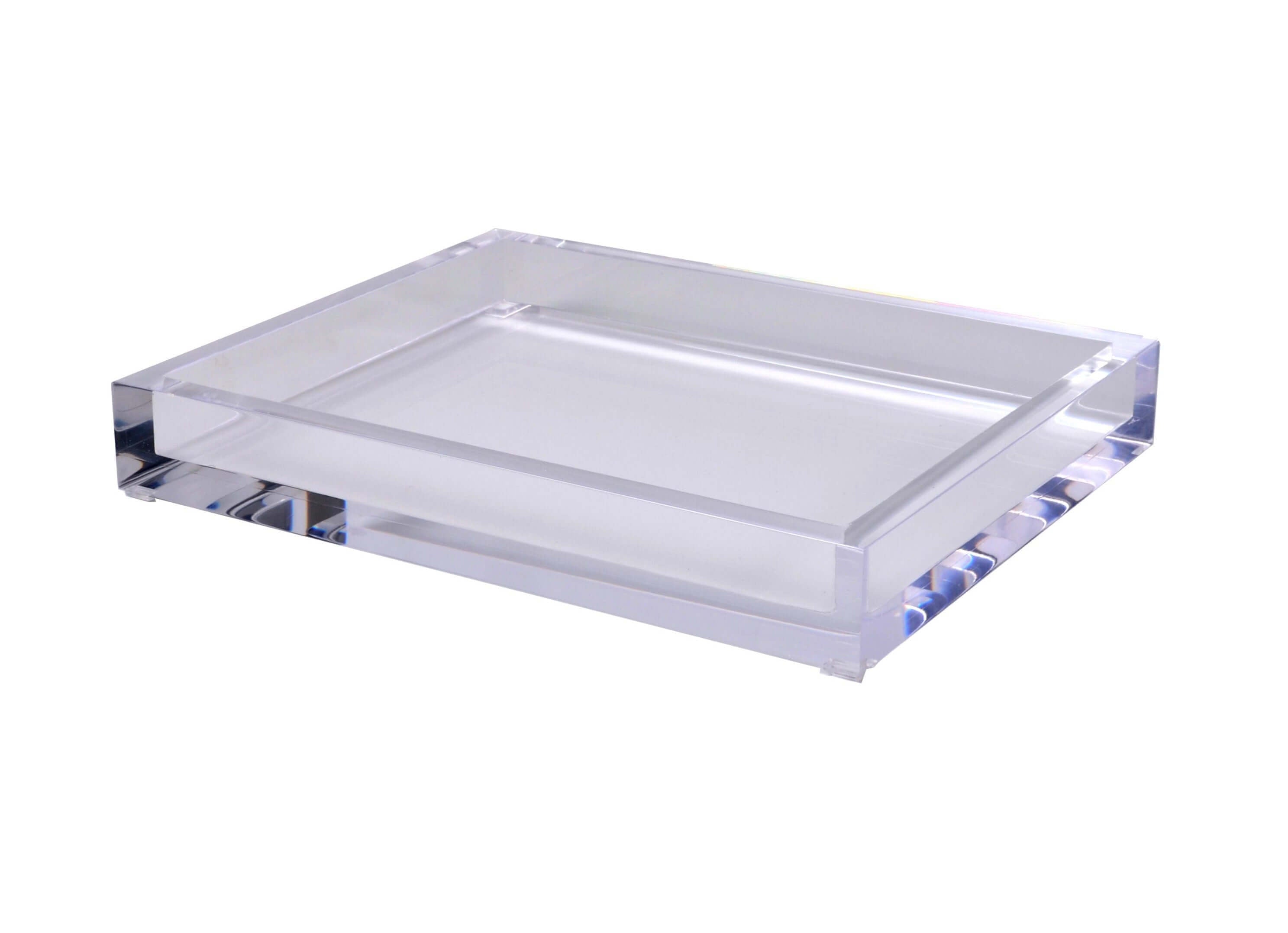 Mike + Ally Ice Clear Medium Tray - black bathroom accessories