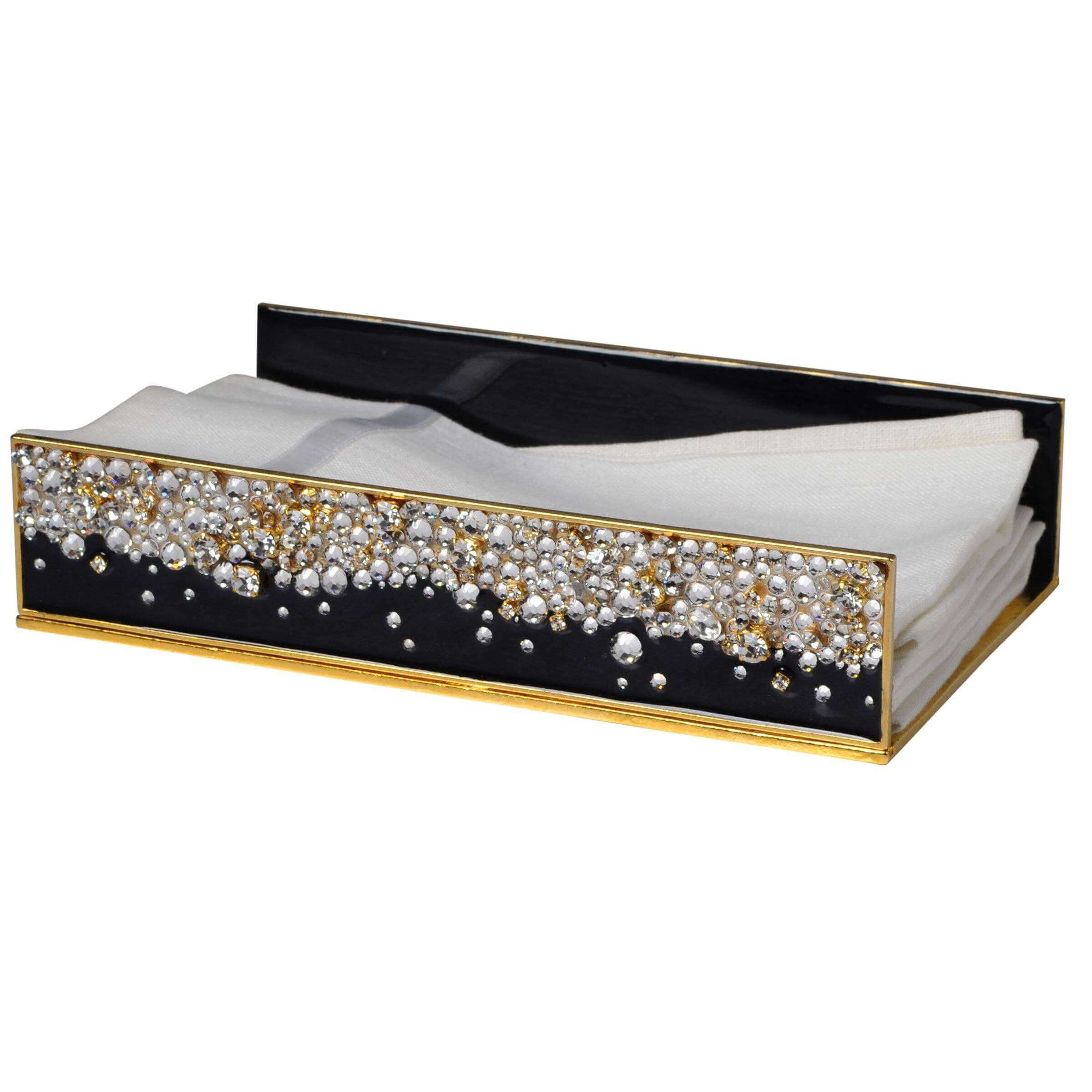 Crystal Flat Towel Holder - Duchess Decorative Bath Accessory