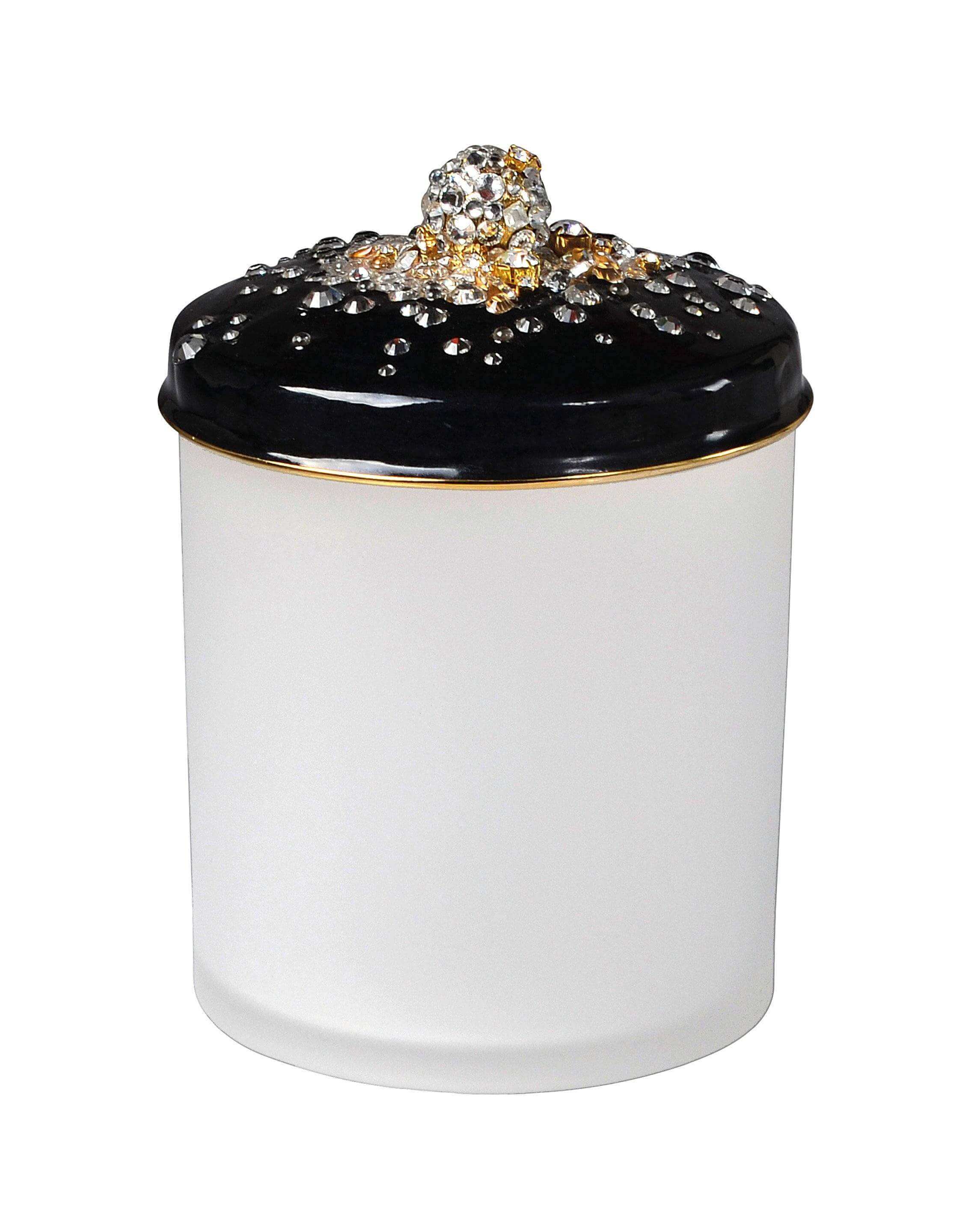 Mike + Ally Duchess Round Glass Q-tip - Bathroom decor