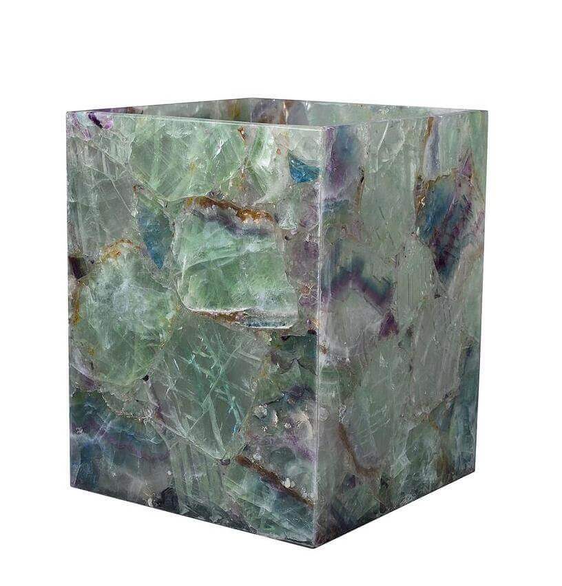 Mike + Ally Taj Fluorite Wastebasket - Bathroom accessories set