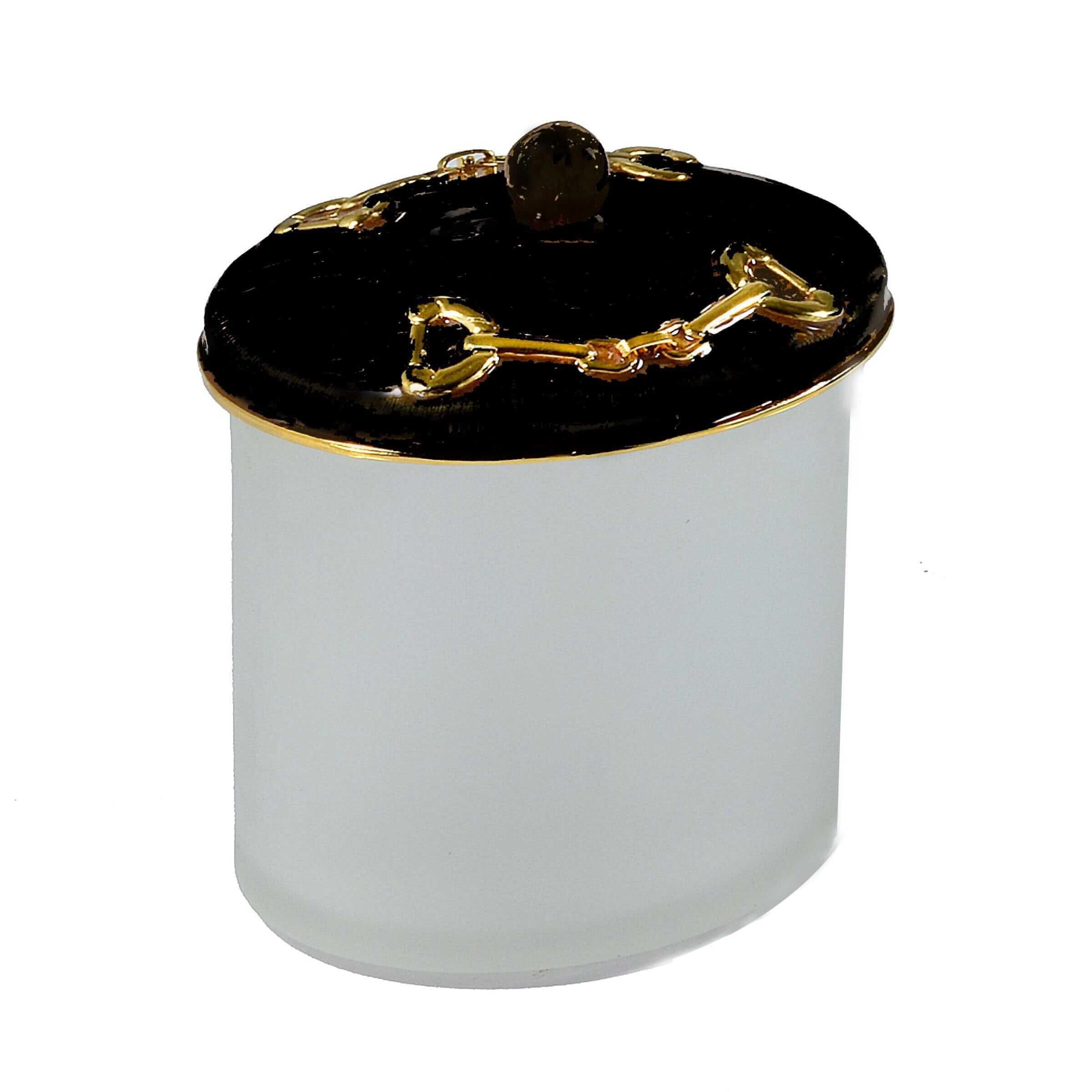 Mike + Ally Hampton Oval Glass Q-tip - bathroom decorations