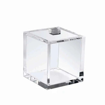 Mike + Ally Ice Clear Container - black bathroom accessories