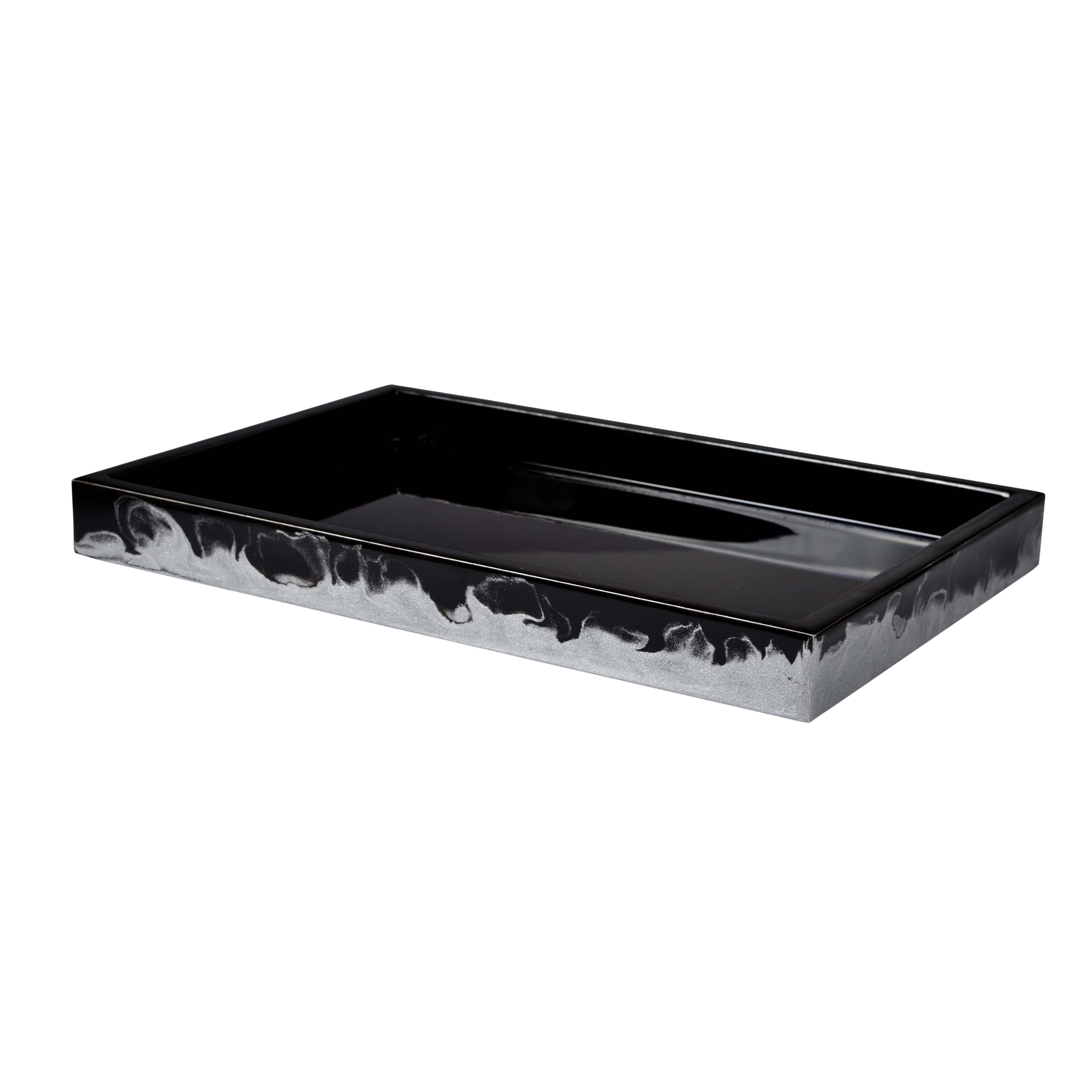 Mike + Ally Large Vanity Tray - black bathroom