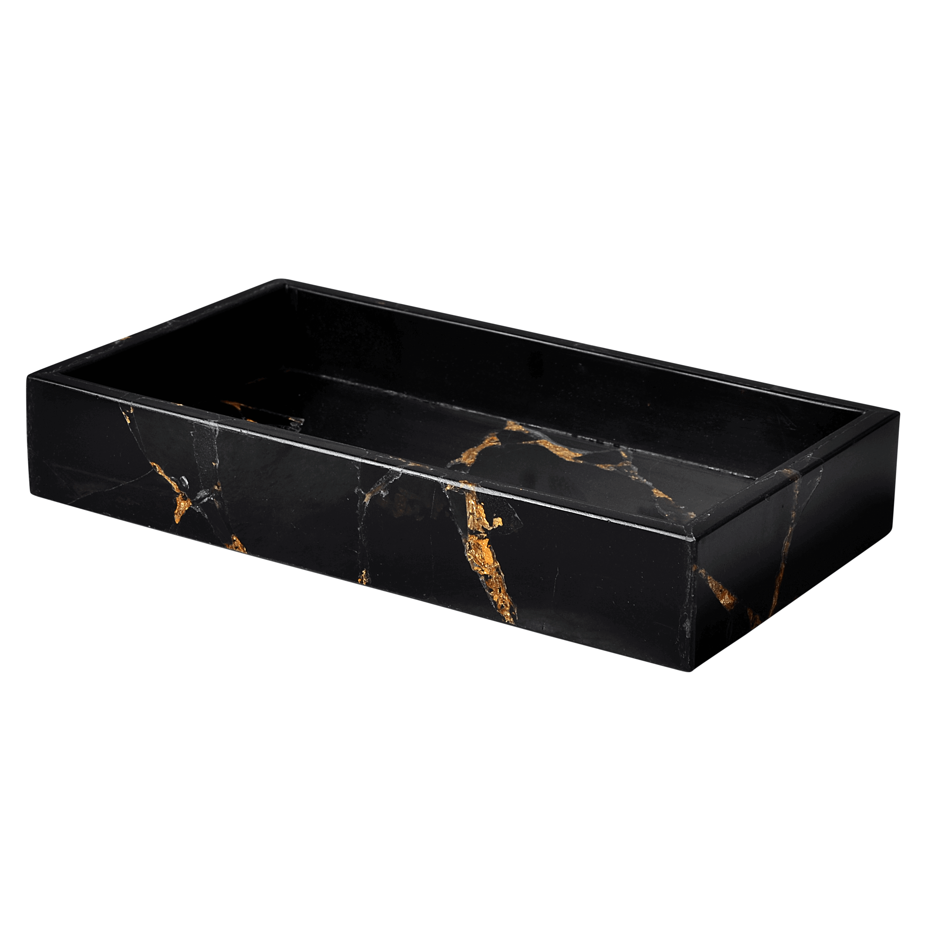 Mike + Ally Gemstone Premium Obsidian Tray - bathroom