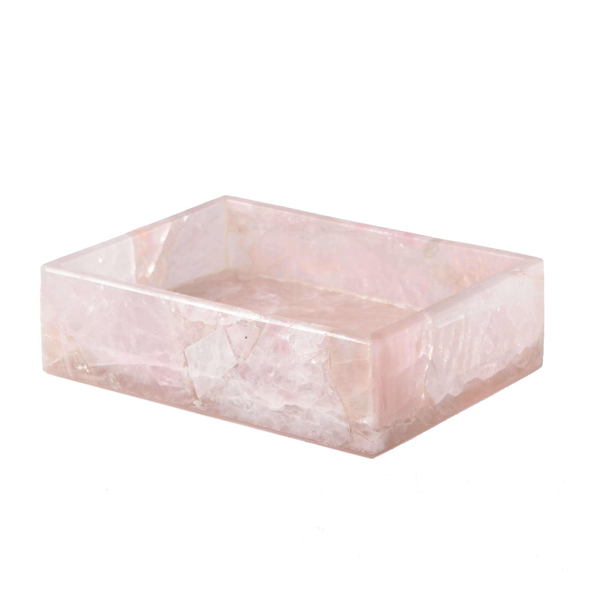 Taj Rose Quartz Soap Dish