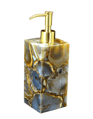 Agate Lotion Pump Dispenser - Taj Luxury Gemstone