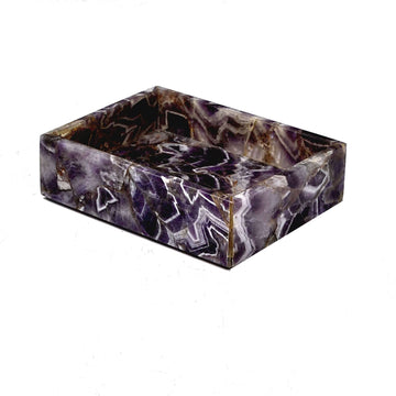 Luxury purple soap dish - amethyst