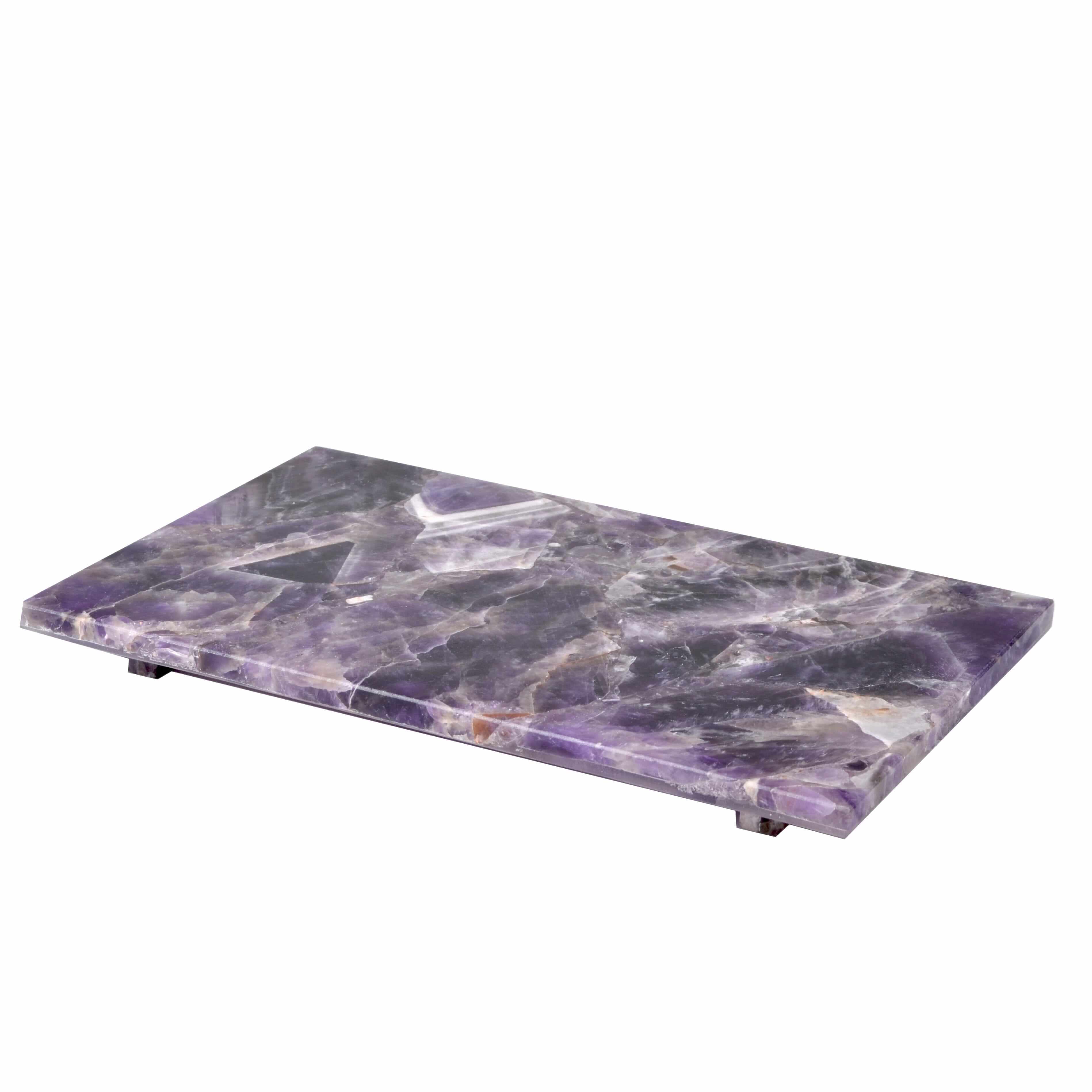 Mike + ally Amethyst Large Tray with Feet - Bathroom decor