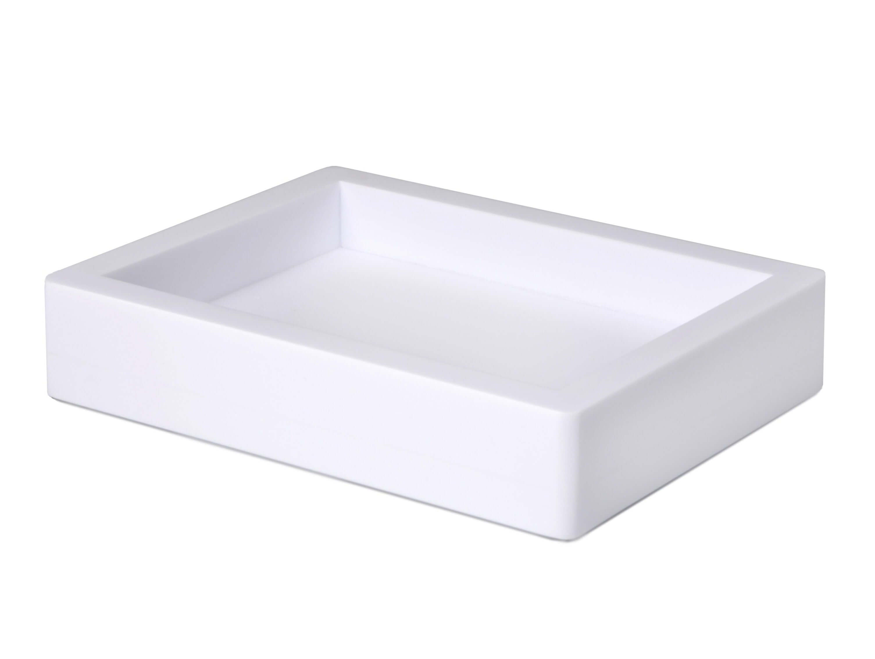 Contours small tray in white color