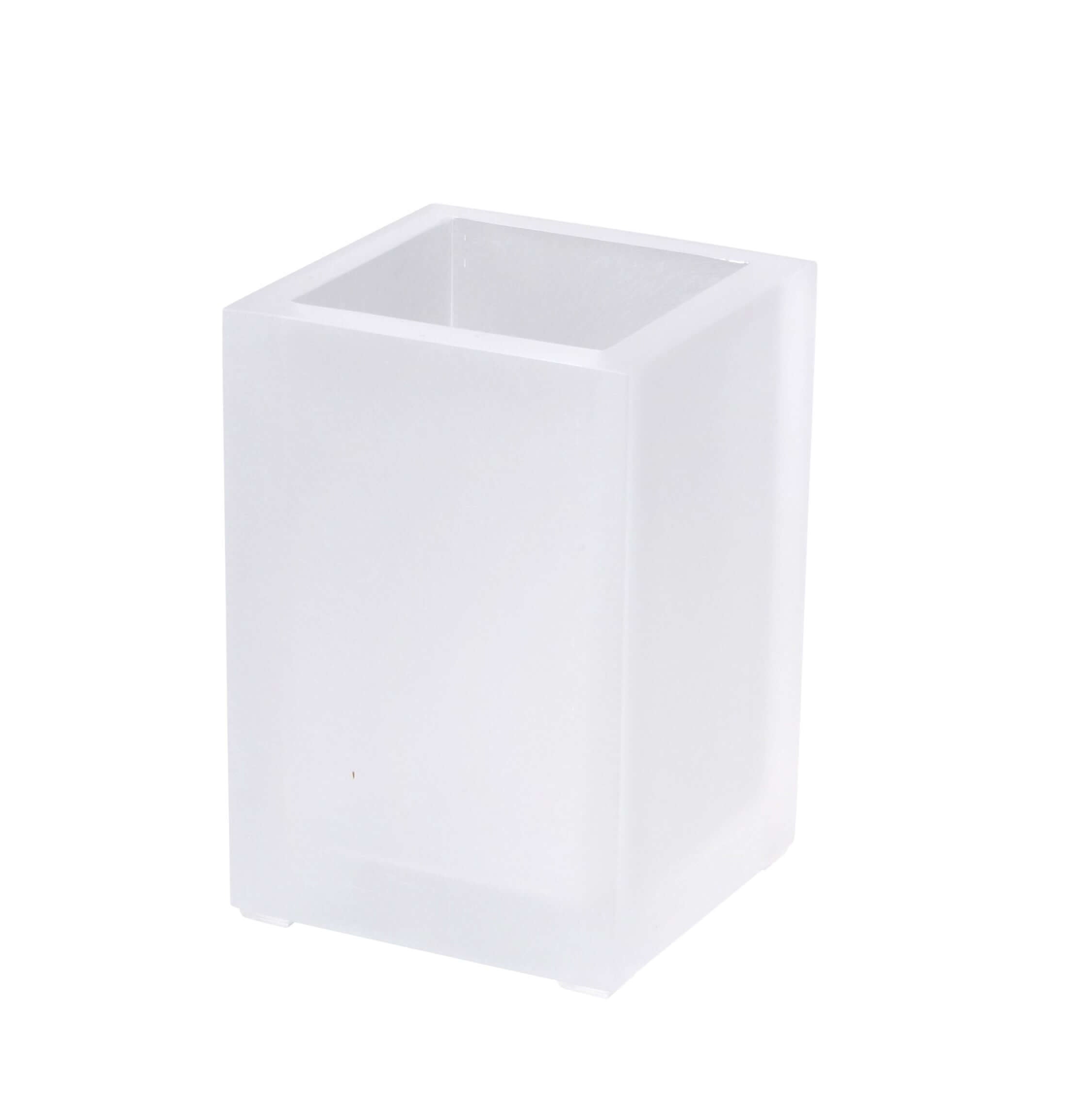 Mike + Ally Ice Frosted Snow Brush Holder - black bathroom accessories