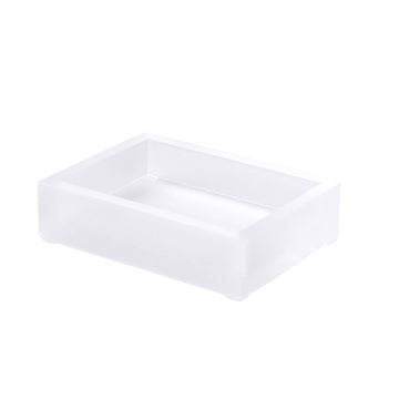 Mike + Ally Ice Frosted Snow Soap Dish - black bathroom accessories