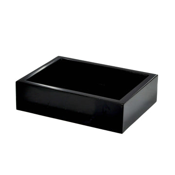 Mike + Ally Ice Black Soap dish - black bathroom accessories