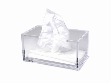 ICE CLEAR LONG TISSUE BOX WITH BASE