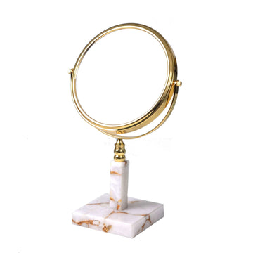 TAJ MILKY GOLD 3X Magnifying Mirror - Bathroom Accessories