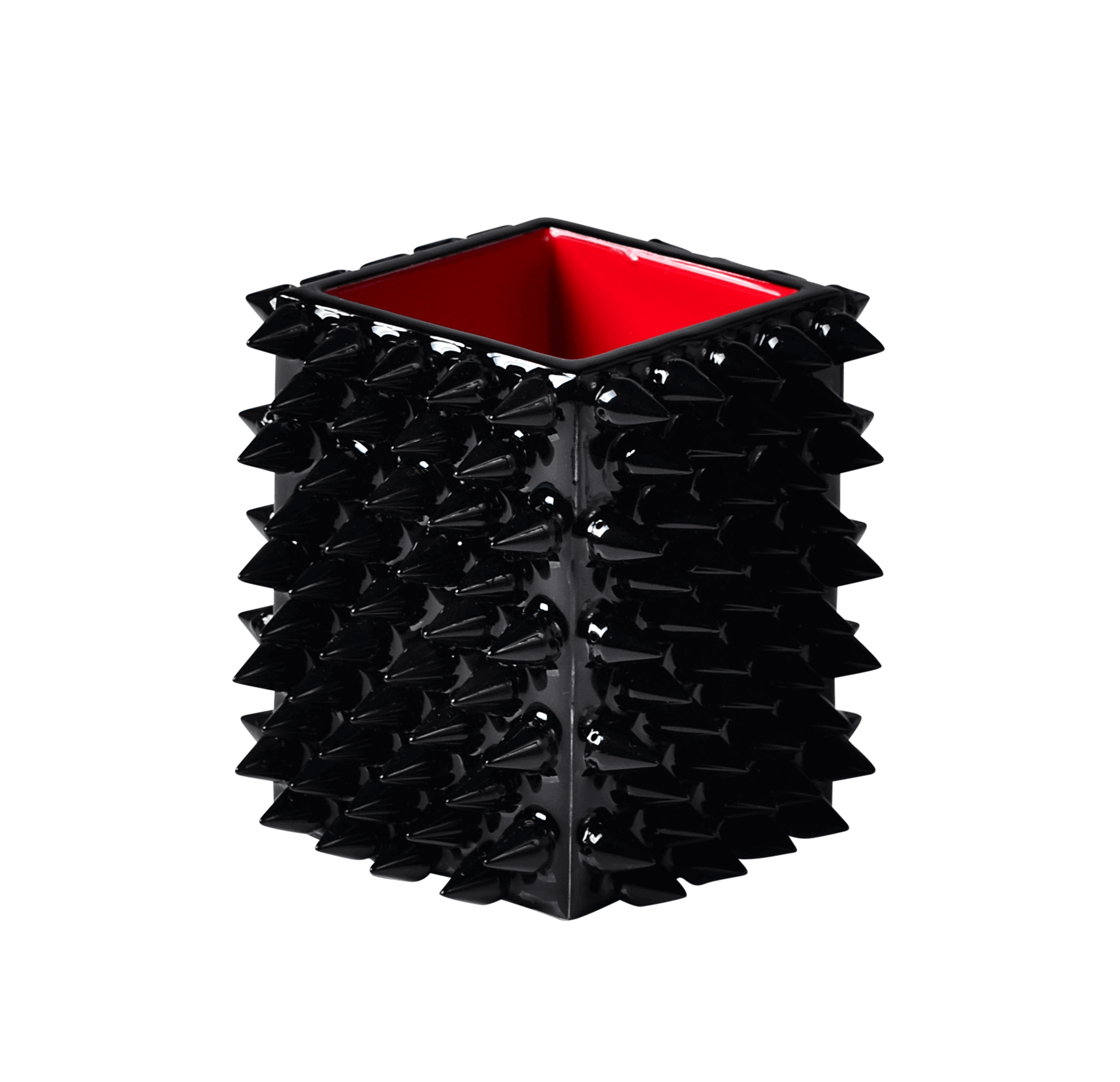 Mike + Ally Quill Black Make Up Brush Holder - black bathroom accessories