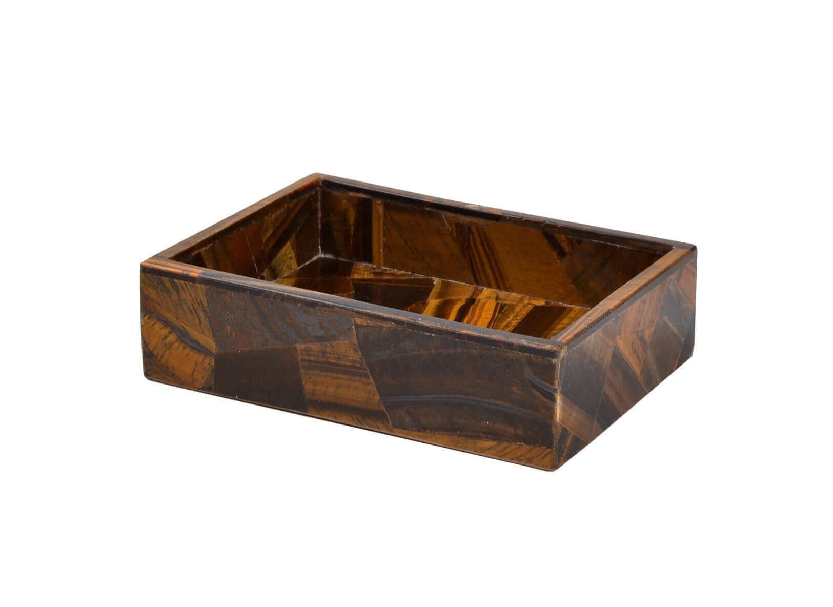 Tiger Eye gemstone placed in a random pattern. Soapdish to hold your upscale bar of soap
