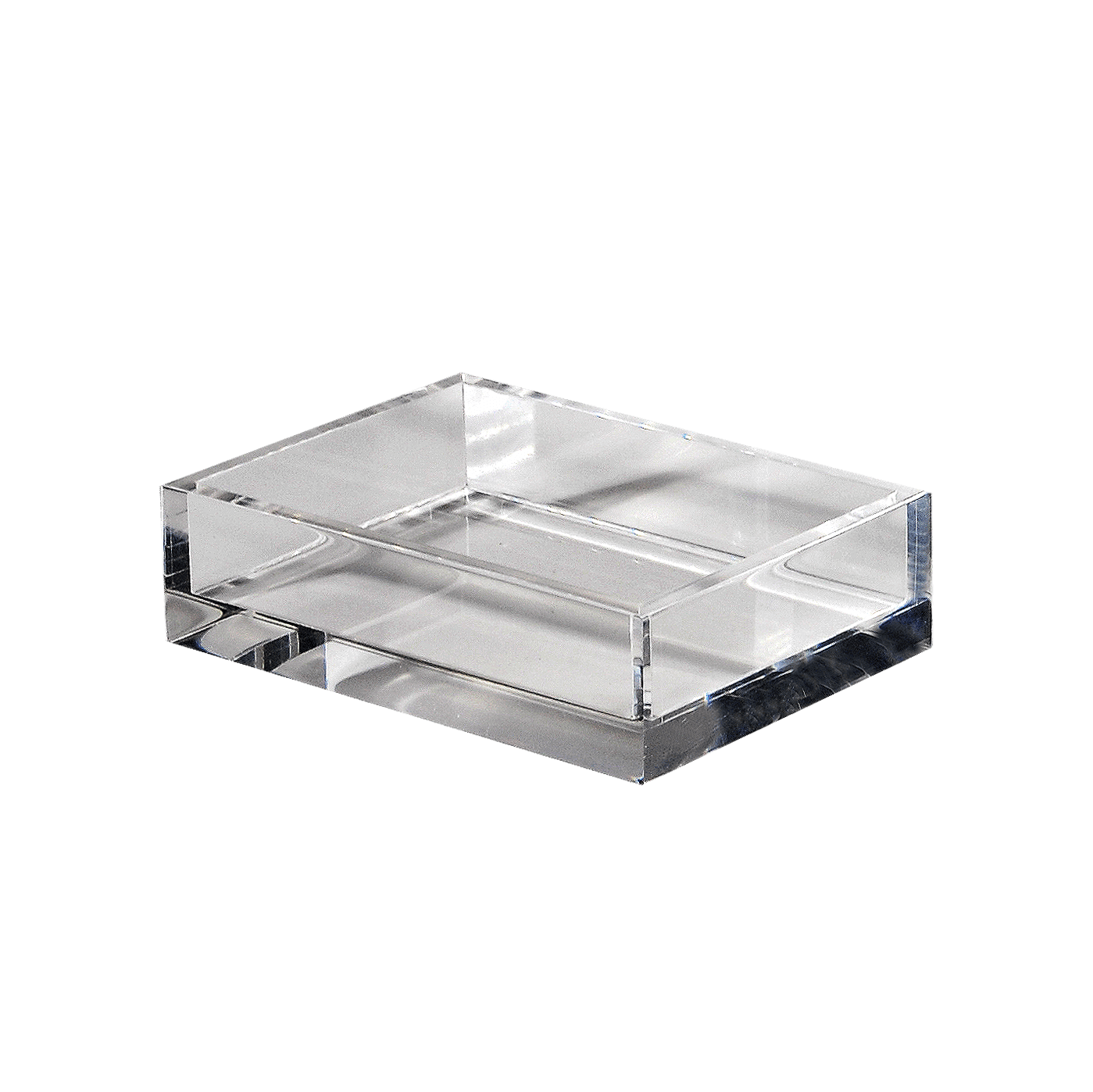 Mike + Ally Ice Clear Soap dish - black bathroom accessories