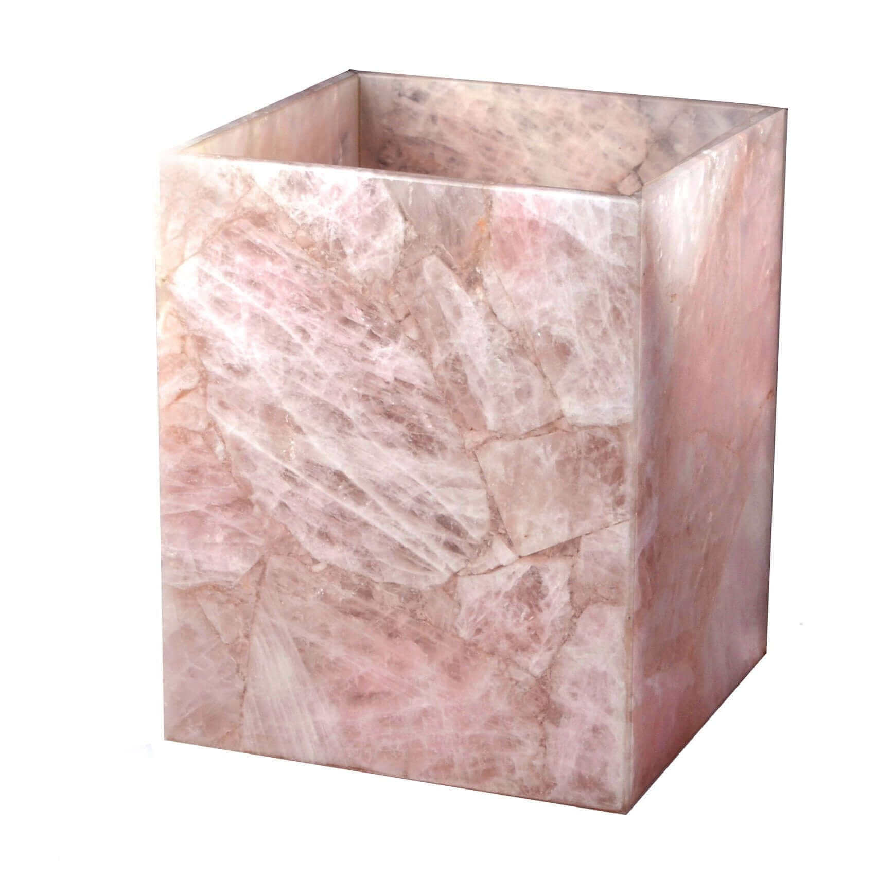 Taj Rose Quartz Wastebasket