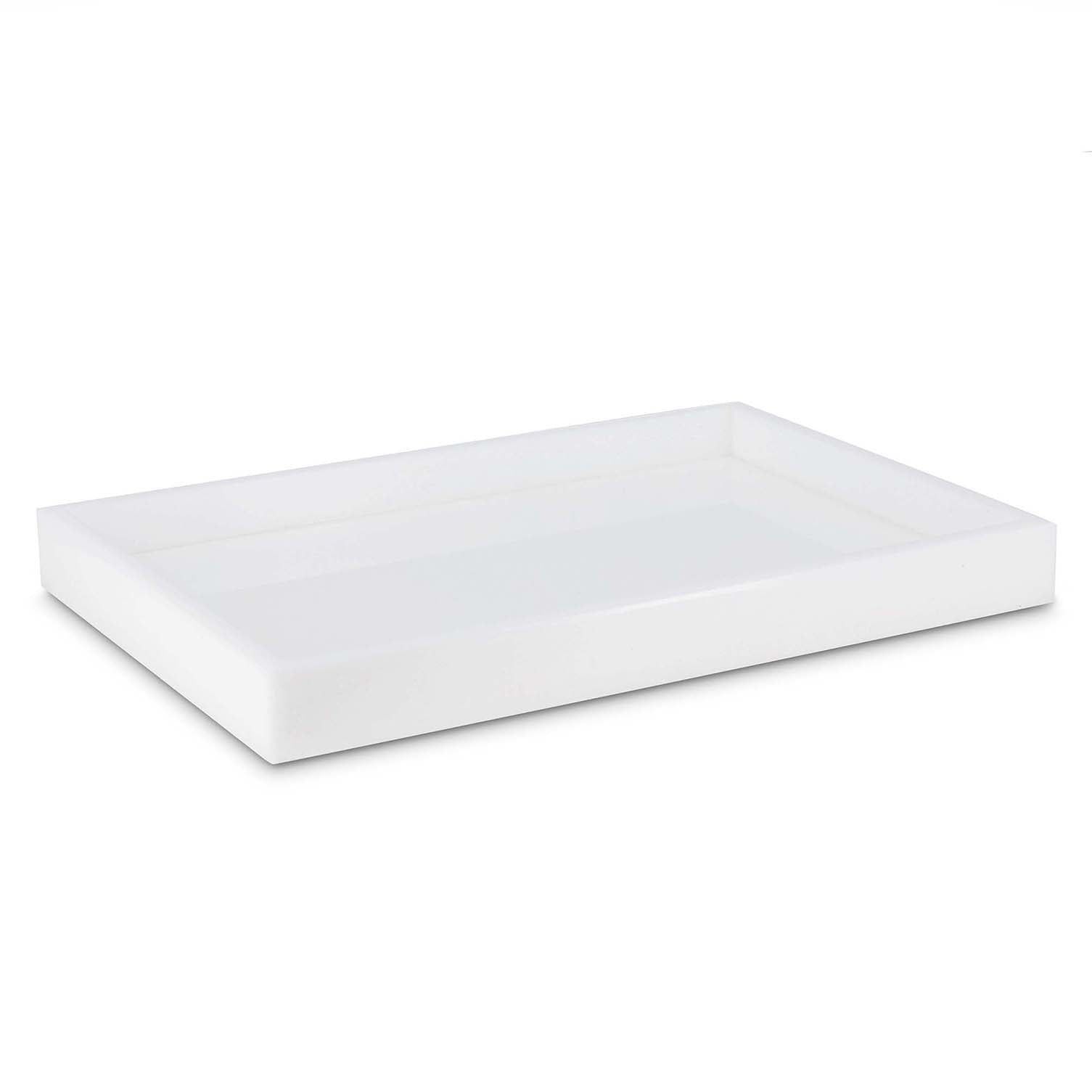 Mike + Ally WHITE Large Vanity tray - black bathroom accessories