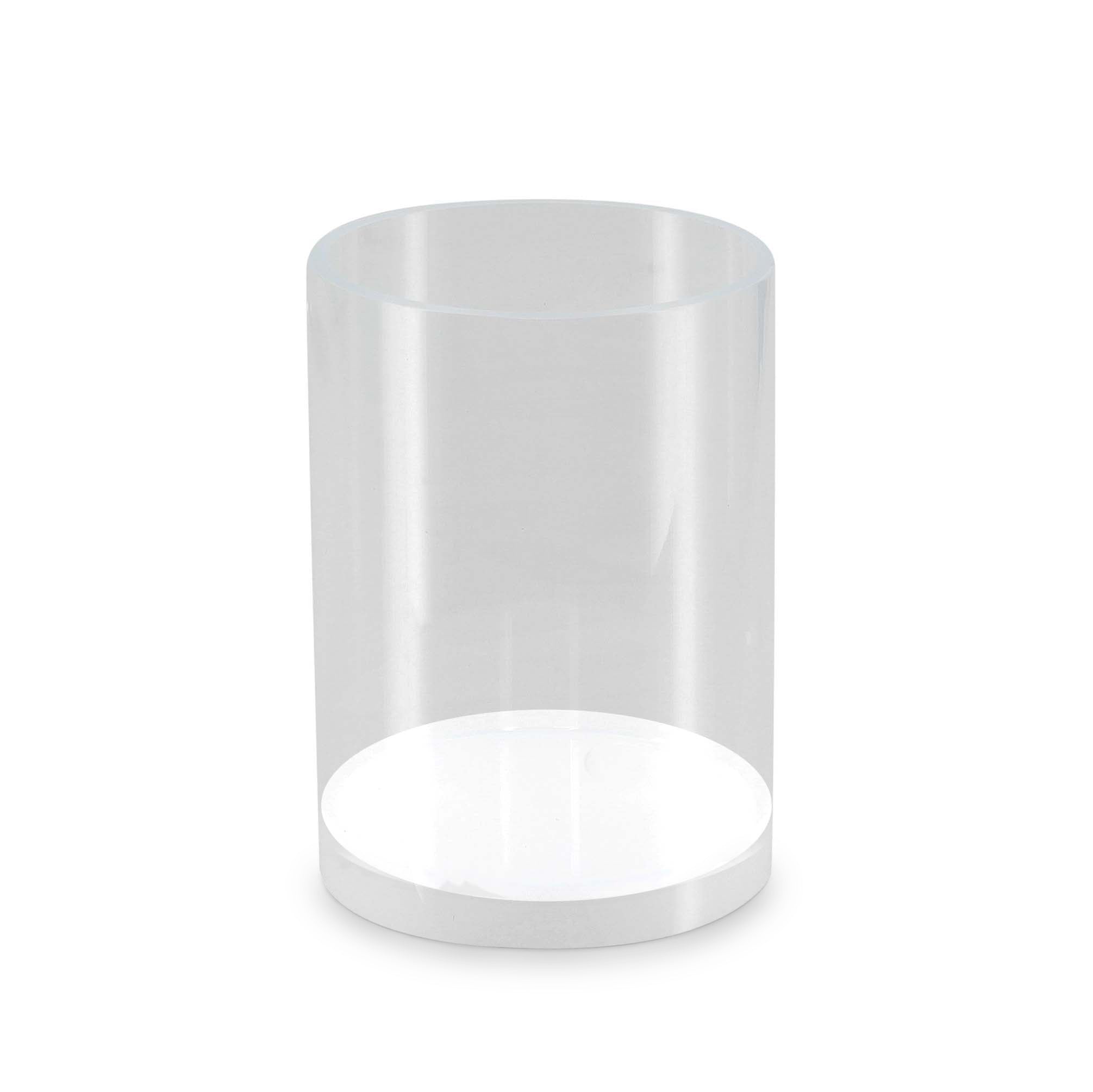 Mike + Ally Ice White Tumbler - black bathroom accessories