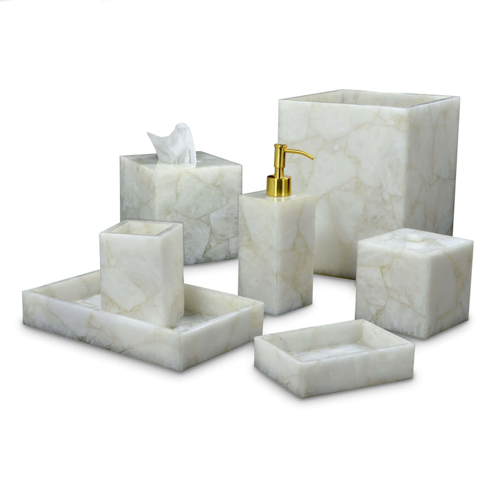 Mike + Ally Collections Gemstone Milky White - Bathroom accessories