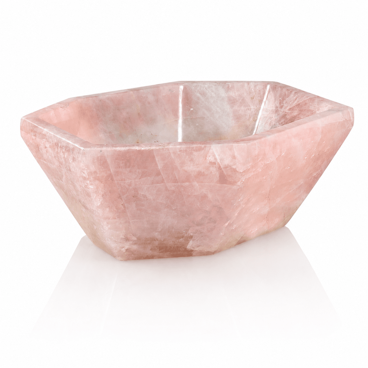 Rose Quartz Gemstone Accent Bowl